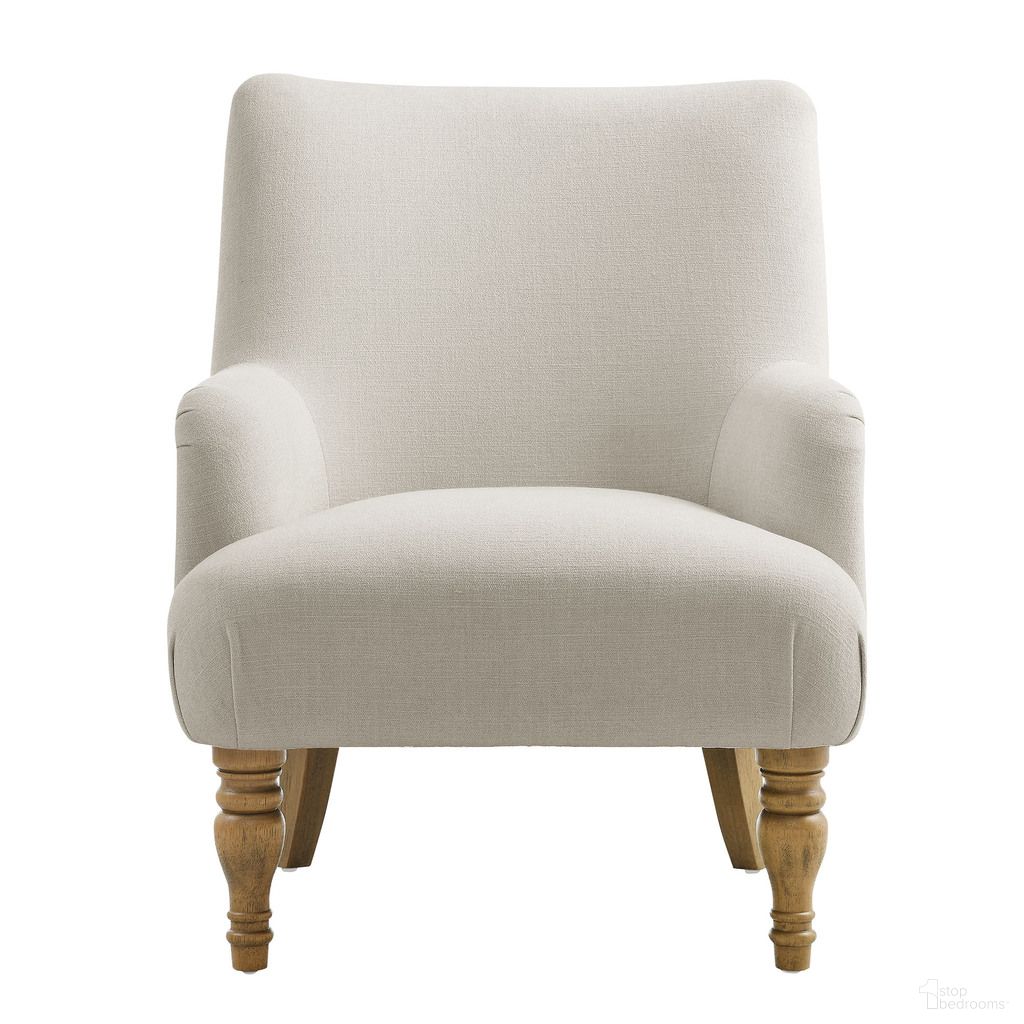 Ellington Fabric Upholstered Accent Armchair In Salt