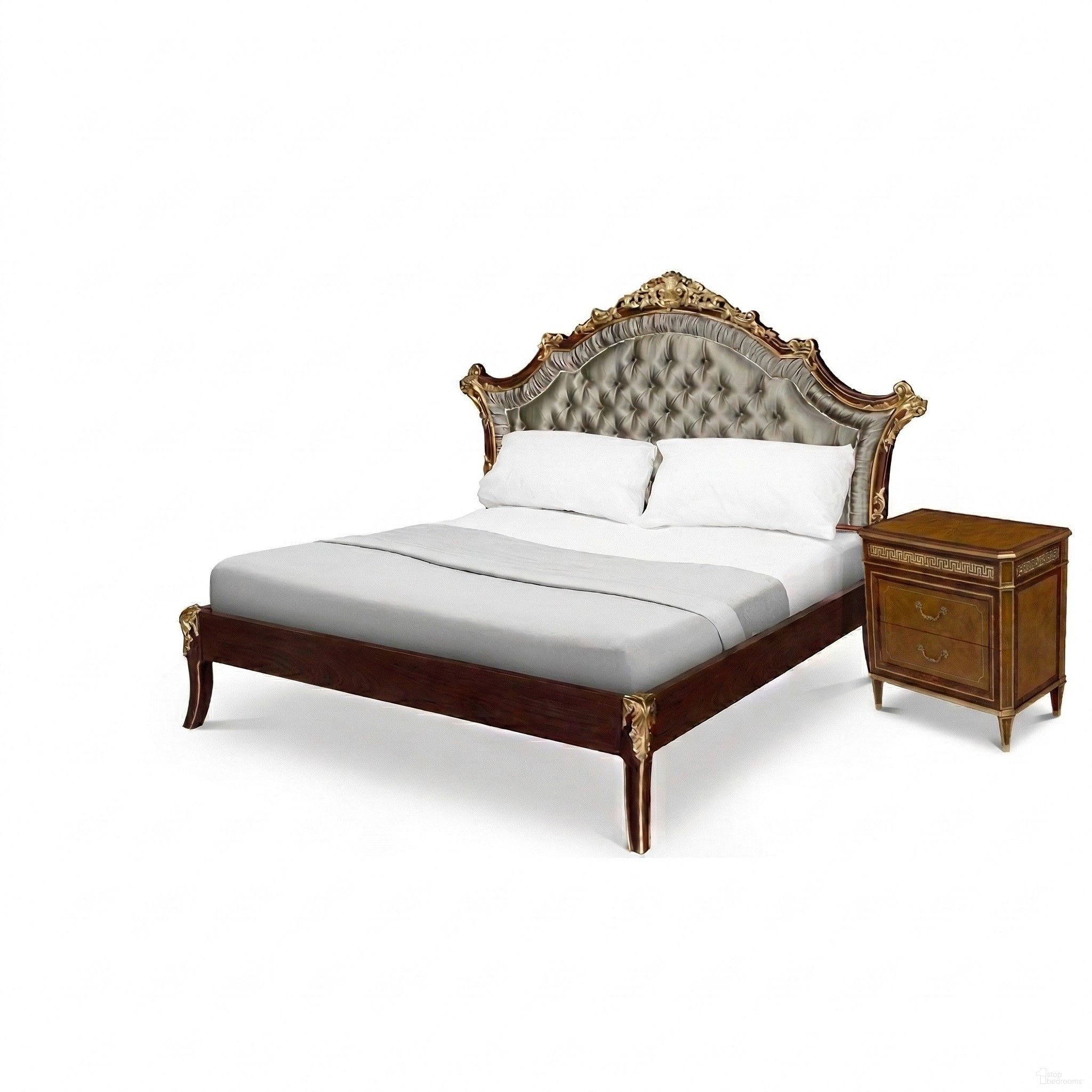 The appearance of Elliot Bedroom Set In Brown and Gold designed by Maitland-Smith in the modern / contemporary interior design. This brown/gold piece of furniture  was selected by 1StopBedrooms from Maitland Smith Collection to add a touch of cosiness and style into your home. Sku: 89-1305-F;89-1305-H;89-1021. Material: Wood. Bed Size: King.