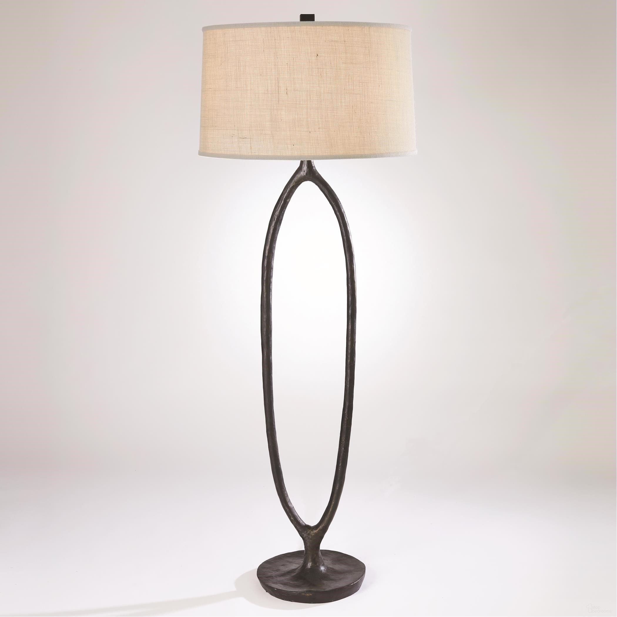 The appearance of Ellipse Floor Lamp In Bronze designed by Global Views in the modern / contemporary interior design. This bronze piece of furniture was selected by 1StopBedrooms from Ellipse Collection to add a touch of cosiness and style into your home. Sku: 780573. Material: Iron.
