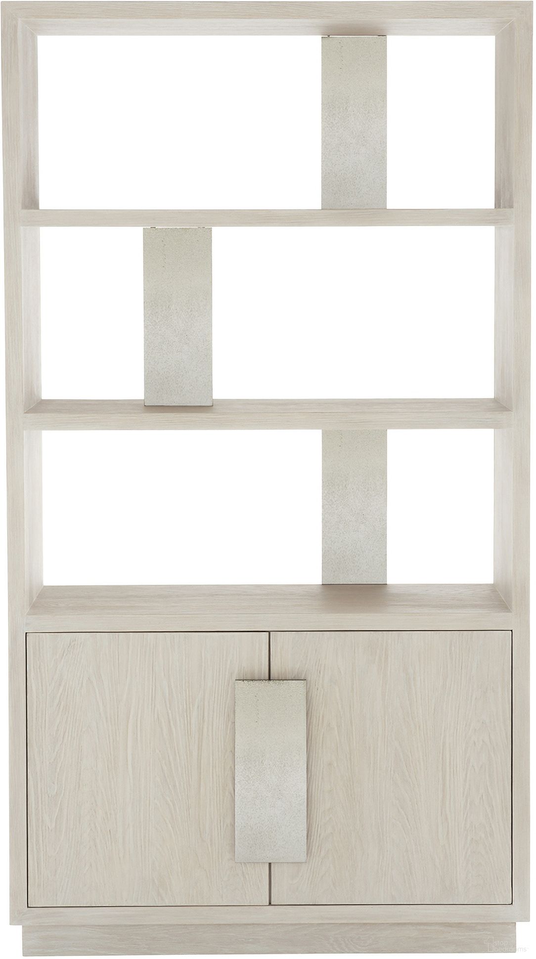The appearance of Ellis Etagere designed by Bernhardt in the modern / contemporary interior design. This jicama/shiny nickel piece of furniture was selected by 1StopBedrooms from Ellis Collection to add a touch of cosiness and style into your home. Sku: 305128. Material: Aluminum.