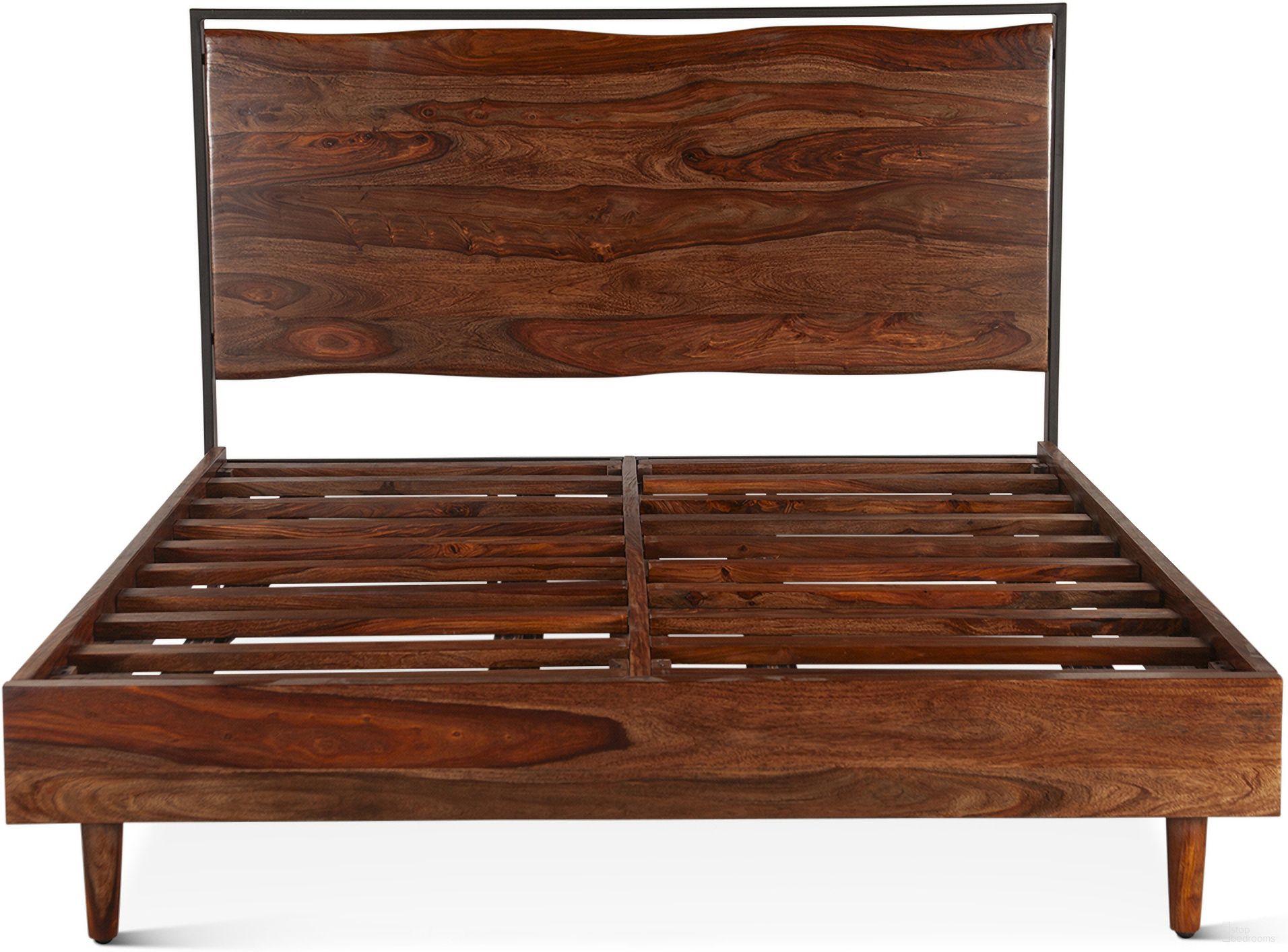 Elliston King Bed In Sheesham with Natural