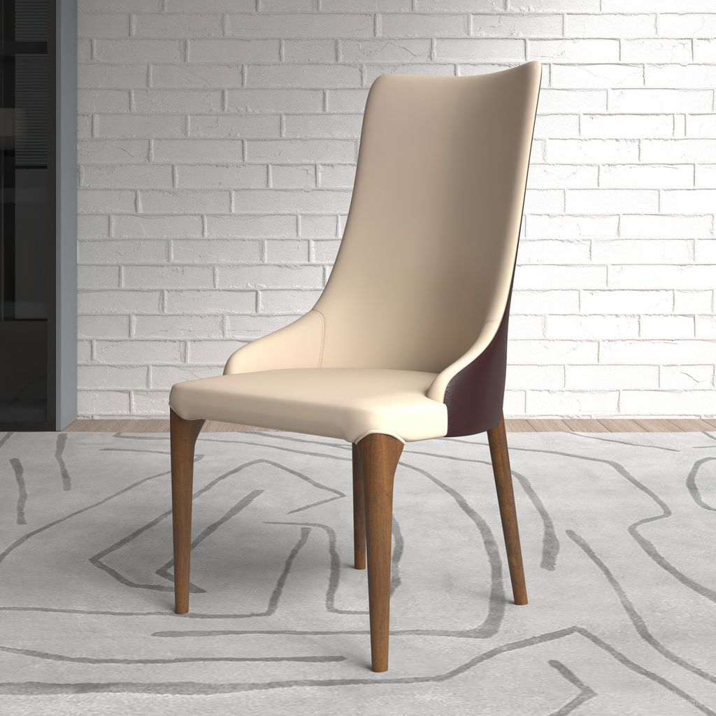 Elm Modern Wooden Dining Chair In Brown