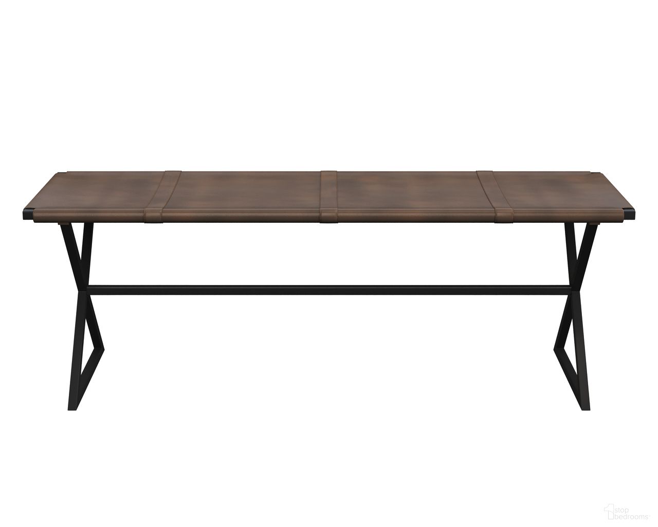 Elon Bench In Vintage Cognac