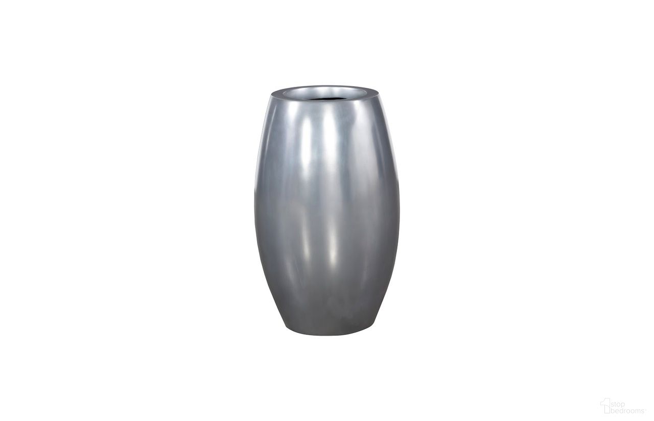 Elonga Tall Small Planter In Silver