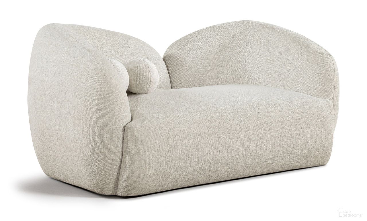 The appearance of Elowen 68 Inch Fabric Upholstered Loveseat In Cream designed by Meridian in the modern / contemporary interior design. This cream piece of furniture was selected by 1StopBedrooms from Elowen Collection to add a touch of cosiness and style into your home. Sku: 107Cream-L. Material: Eucalyptus.