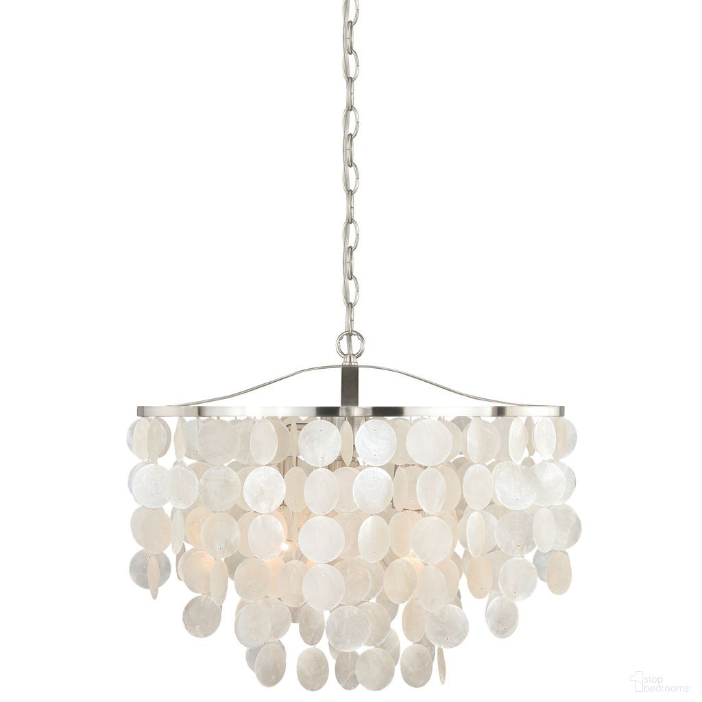 The appearance of Elsa 19.75 Inch Pendant In Satin Nickel designed by Vaxcel in the glam interior design. This satin nickel piece of furniture was selected by 1StopBedrooms from Elsa Collection to add a touch of cosiness and style into your home. Sku: P0139. Material: Steel.