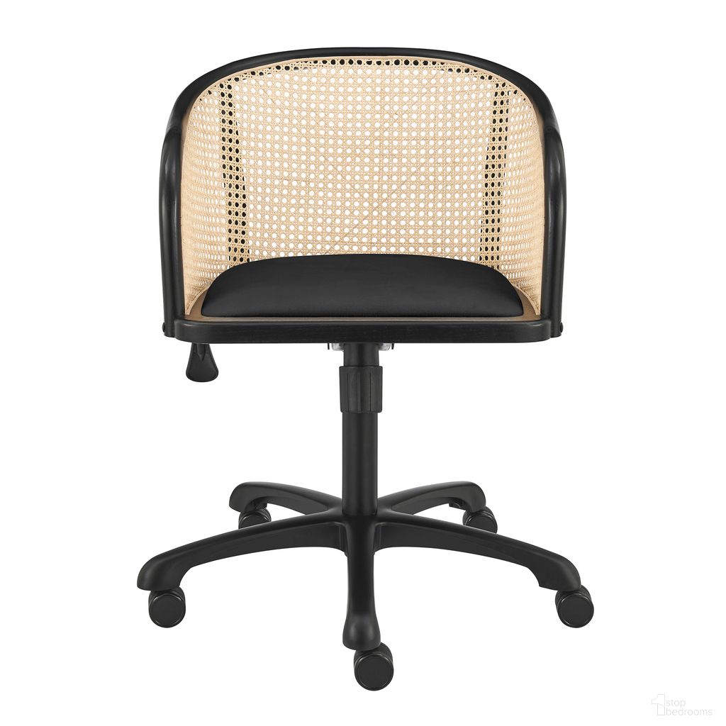The appearance of Elsy Office Chair In Black designed by Euro Style in the modern / contemporary interior design. This black piece of furniture was selected by 1StopBedrooms from Elsy Collection to add a touch of cosiness and style into your home. Sku: 08195-BLK. Material: Velvet.