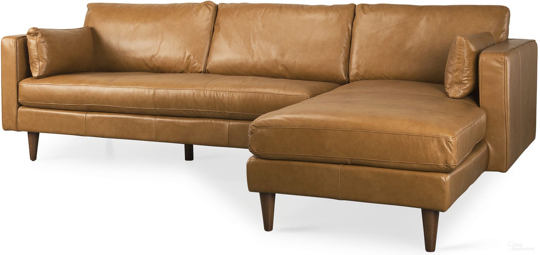 The appearance of Elton Sofa  In Tan designed by Mercana in the modern / contemporary interior design. This tan piece of furniture  was selected by 1StopBedrooms from Elton Collection to add a touch of cosiness and style into your home. Sku: 69696-AB. Material: Leather.