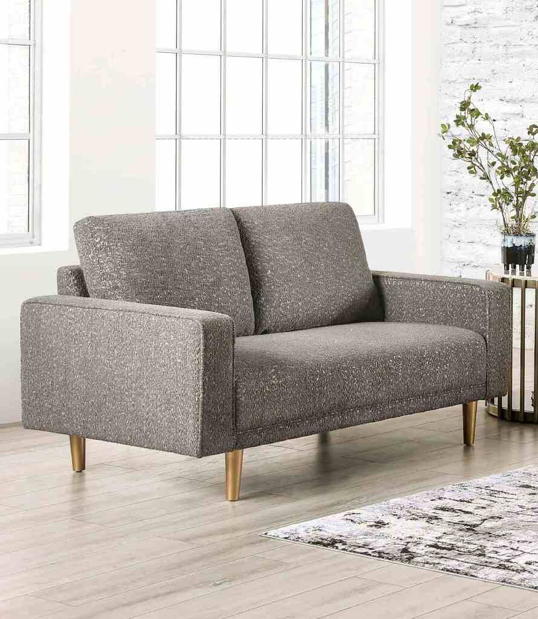 The appearance of Elverum Loveseat In Charcoal Gray designed by Furniture of America in the modern / contemporary interior design. This charcoal gray piece of furniture was selected by 1StopBedrooms from Elverum Collection to add a touch of cosiness and style into your home. Sku: FM61000GY-LV. Material: Boucle.