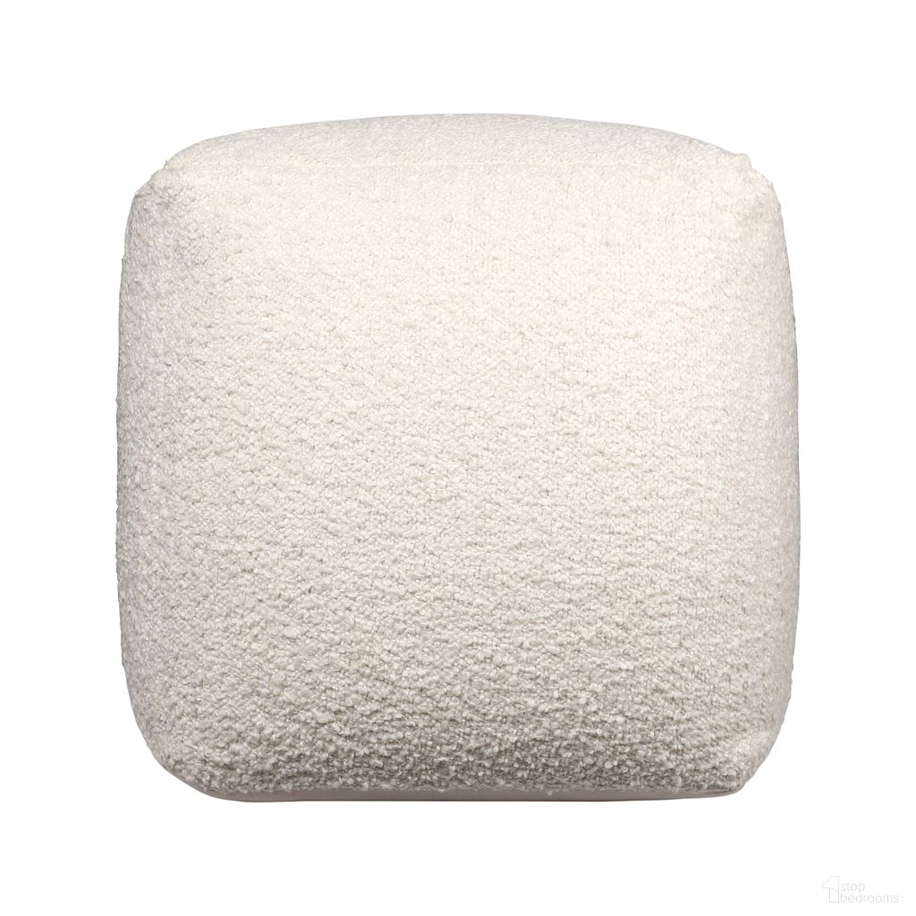 The appearance of Elyro Solid Hand-Woven Boucle Pouf In Ivory designed by Rajani Home in the transitional interior design. This ivory piece of furniture was selected by 1StopBedrooms from Bova Collection to add a touch of cosiness and style into your home. Sku: 0C934359G03048. Material: Polyester.