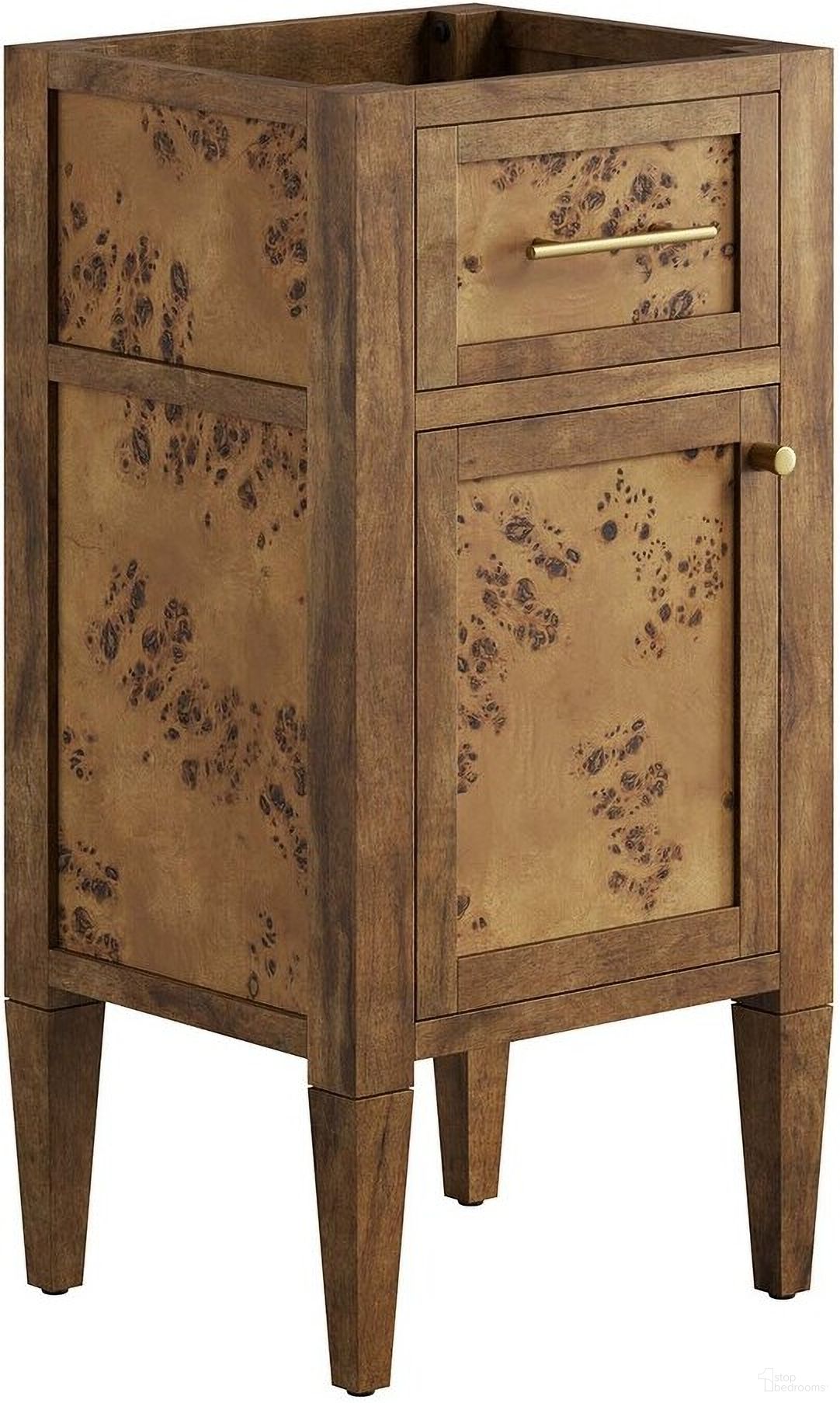 The appearance of Elysian 18 Inch Wood Bathroom Vanity Cabinet In Brown designed by Modway in the modern / contemporary interior design. This brown piece of furniture  was selected by 1StopBedrooms from Elysian Collection to add a touch of cosiness and style into your home. Sku: EEI-6136-BRN. Material: Wood.
