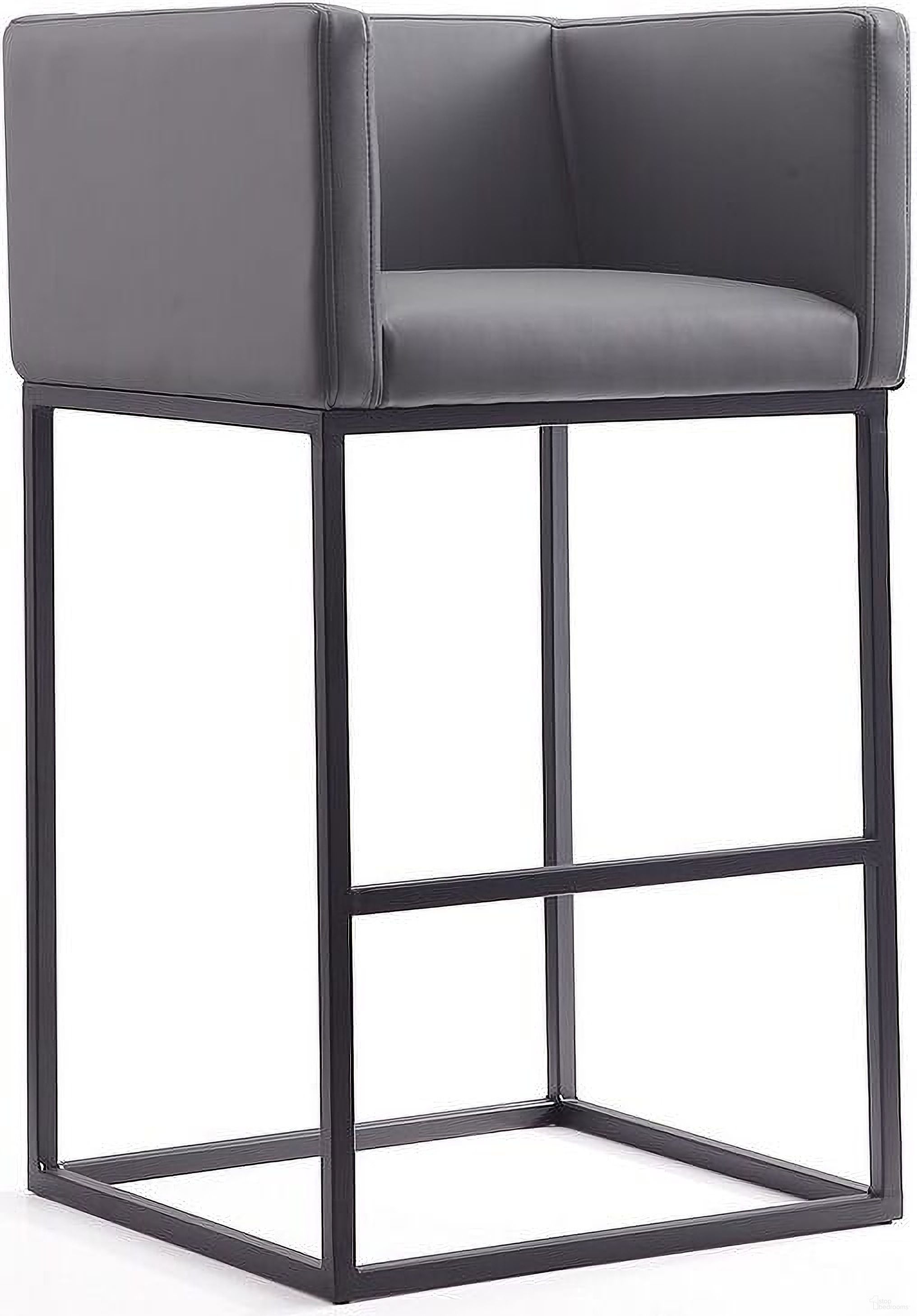 The appearance of Embassy Barstool in Grey and Black designed by Manhattan Comfort in the transitional interior design. This black and grey piece of furniture was selected by 1StopBedrooms from Embassy Collection to add a touch of cosiness and style into your home. Sku: BS018-GY. Material: Metal.