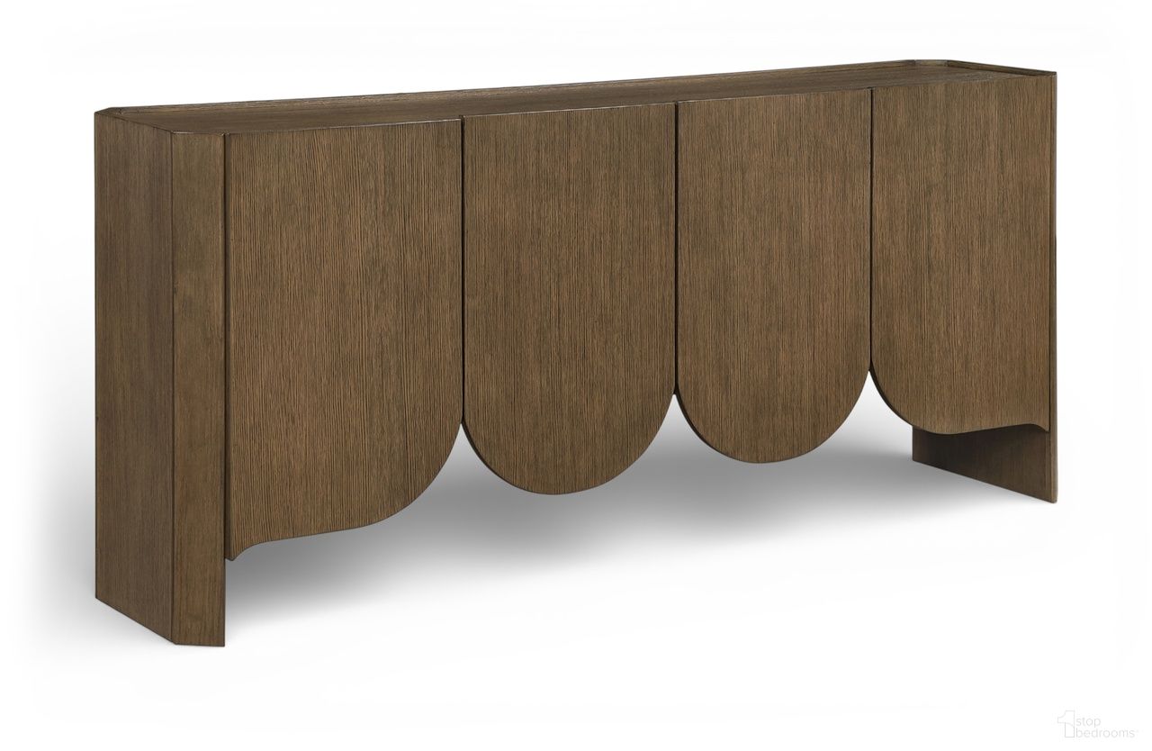 The appearance of Ember Solid Wood Sideboard In Brown designed by Meridian in the modern / contemporary interior design. This brown piece of furniture was selected by 1StopBedrooms from Ember Collection to add a touch of cosiness and style into your home. Sku: 77072Brown. Material: Oak Veneer.
