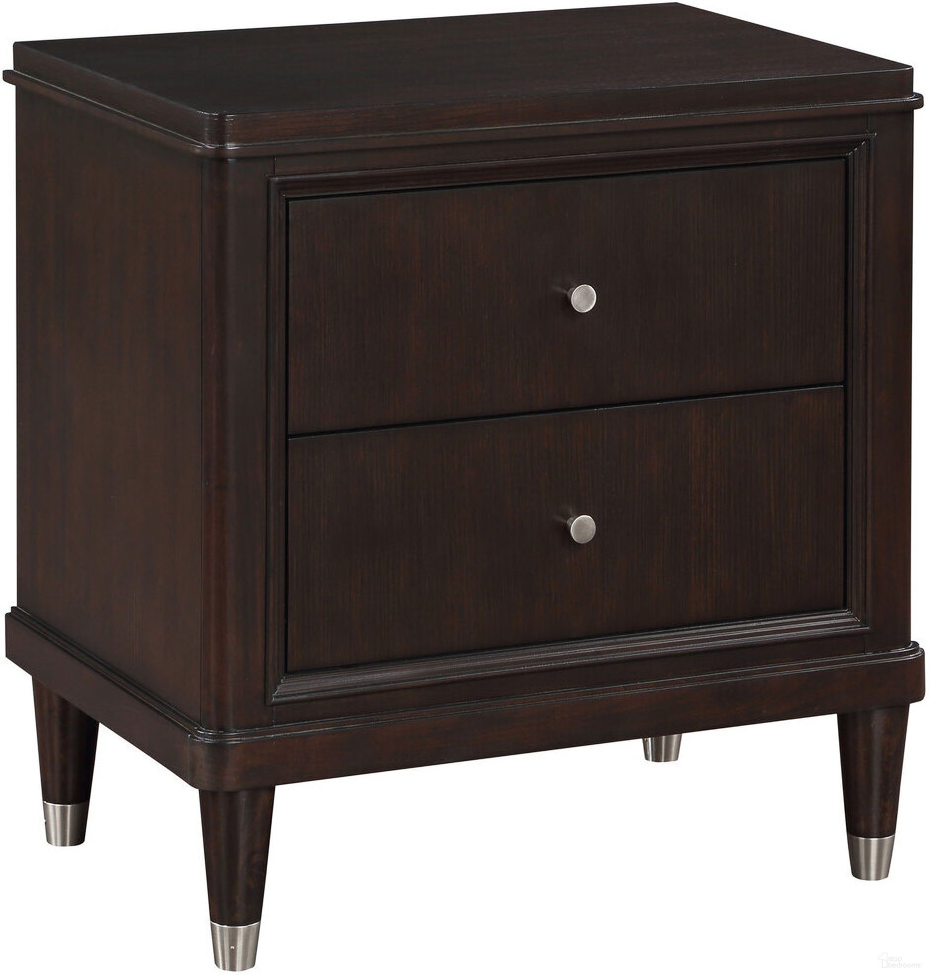 The appearance of Emberlyn 2-drawer Nightstand Bedside Table Brown designed by Coaster in the transitional interior design. This brown piece of furniture was selected by 1StopBedrooms from Emberlyn Collection to add a touch of cosiness and style into your home. Sku: 223062. Material: Wood.