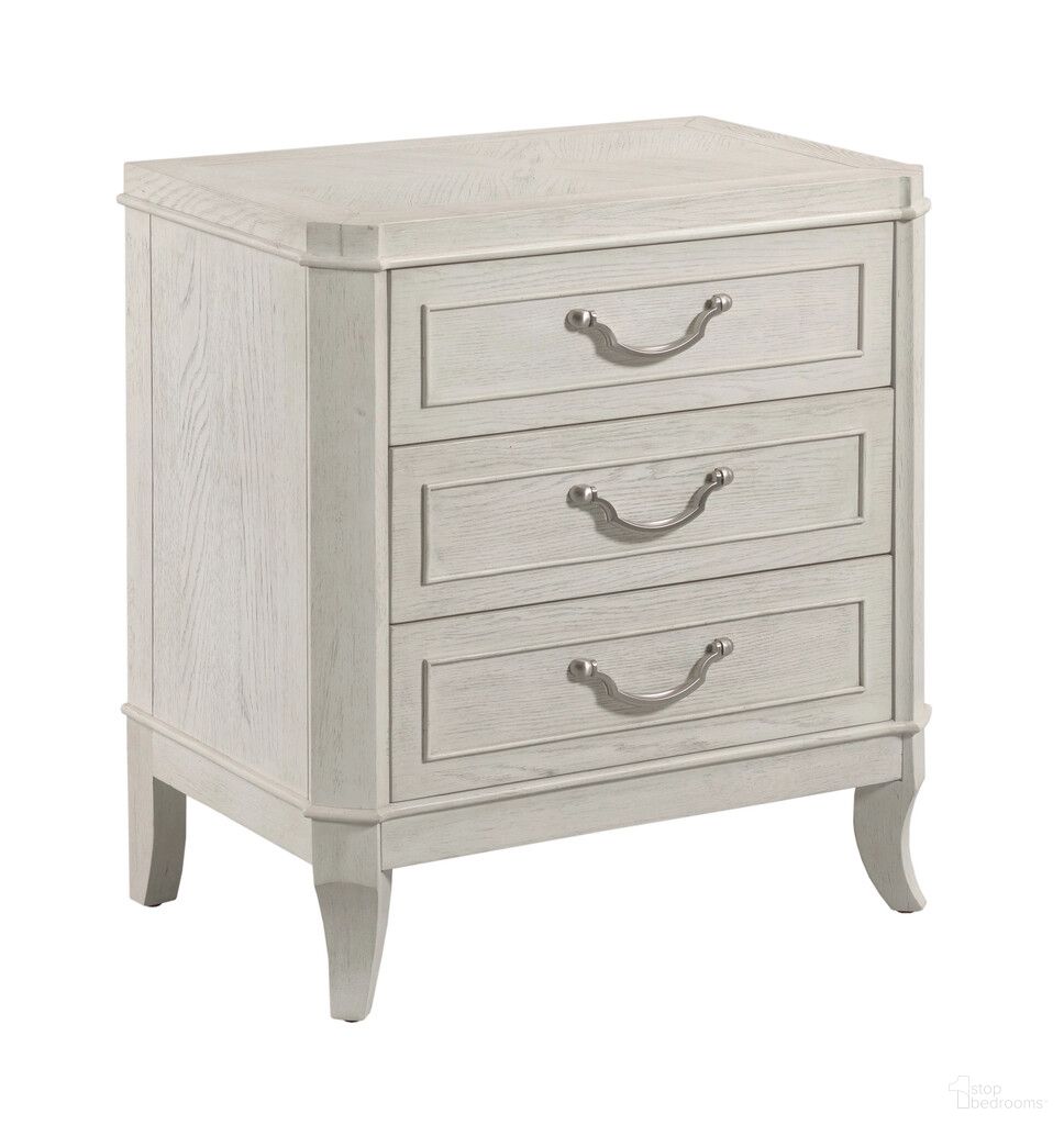 The appearance of Harmony Emelie Nightstand In Eggshell designed by American Drew in the modern / contemporary interior design. This eggshell piece of furniture was selected by 1StopBedrooms from Harmony Collection to add a touch of cosiness and style into your home. Sku: 266-420. Material: Wood.