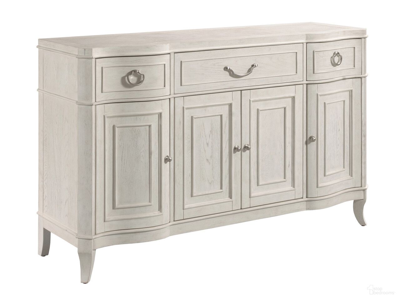 The appearance of Harmony Emelie Server In Eggshell designed by American Drew in the modern / contemporary interior design. This eggshell piece of furniture was selected by 1StopBedrooms from Harmony Collection to add a touch of cosiness and style into your home. Sku: 266-857. Material: Wood.