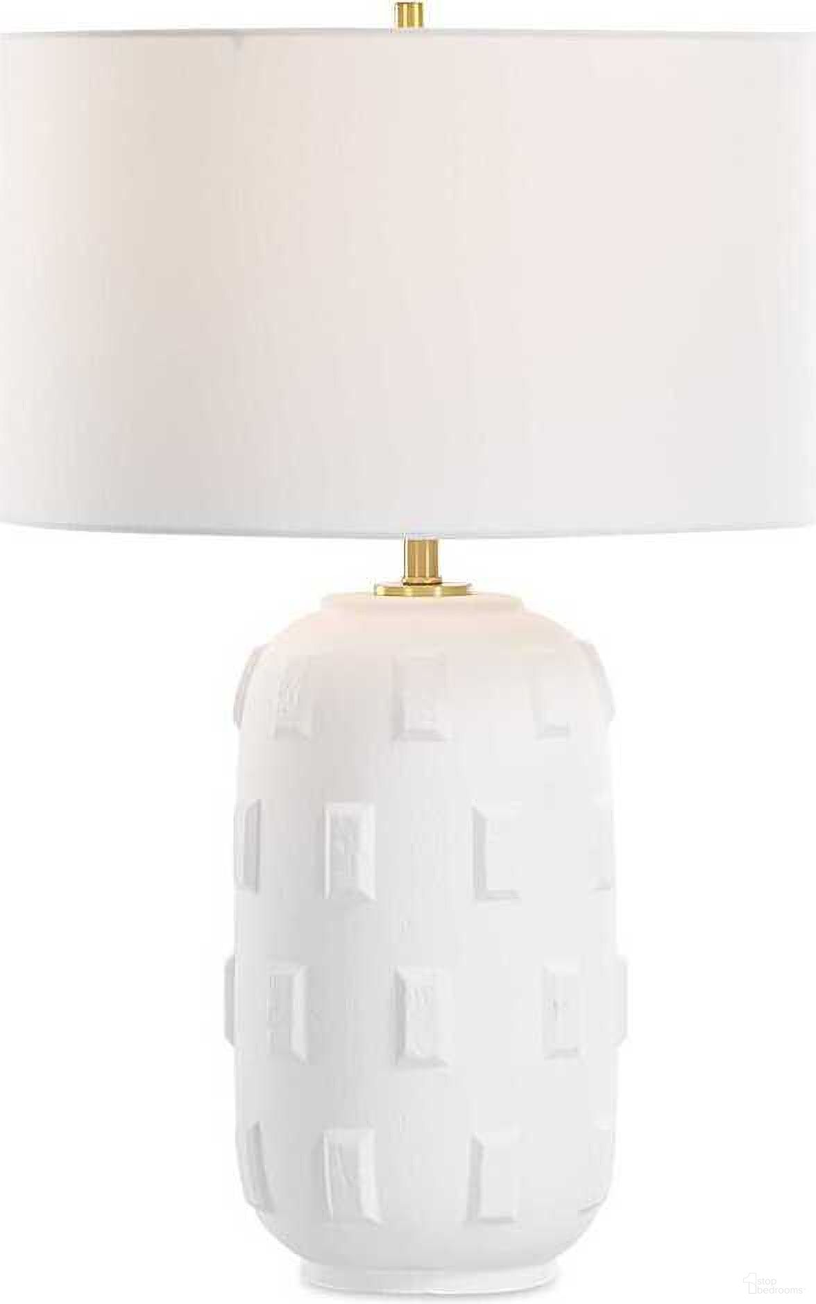 Emerie Table Lamp In White