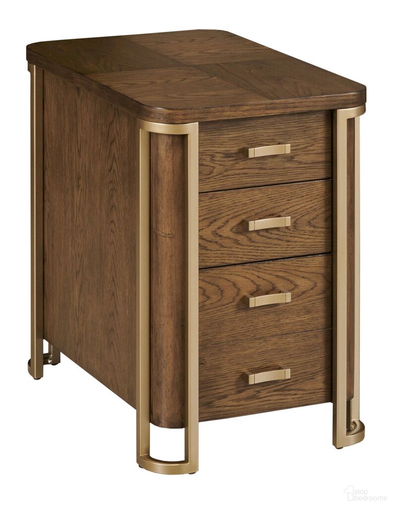 Emerit Charging Chairside Table In Spice