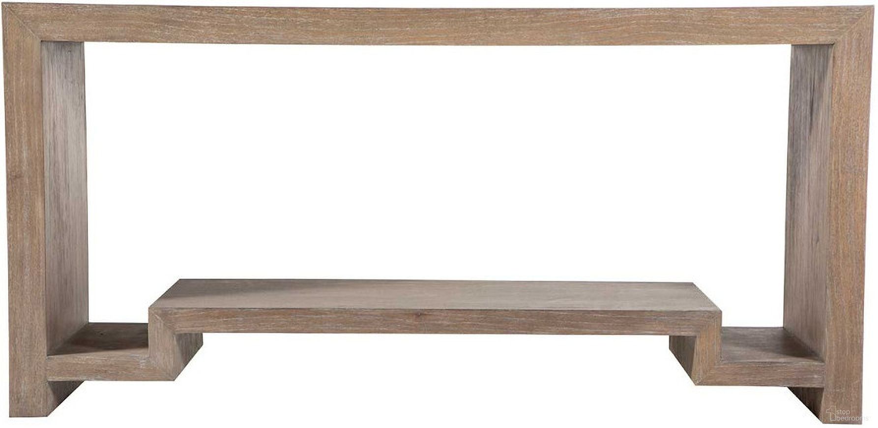 The appearance of Emerson Console Table In Cerused Plateau Brown designed by Gabby in the transitional interior design. This cerused plateau brown piece of furniture was selected by 1StopBedrooms from Emerson Collection to add a touch of cosiness and style into your home. Sku: SCH-175070. Material: Mindi Veneer.