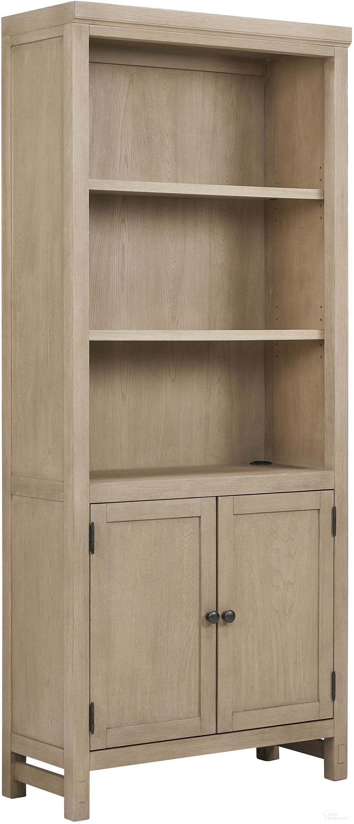 The appearance of Emerson Door Bookcase In Light Elm designed by Aspenhome in the transitional interior design. This light elm piece of furniture was selected by 1StopBedrooms from Emerson Collection to add a touch of cosiness and style into your home. Sku: I3017-332. Material: Wood.