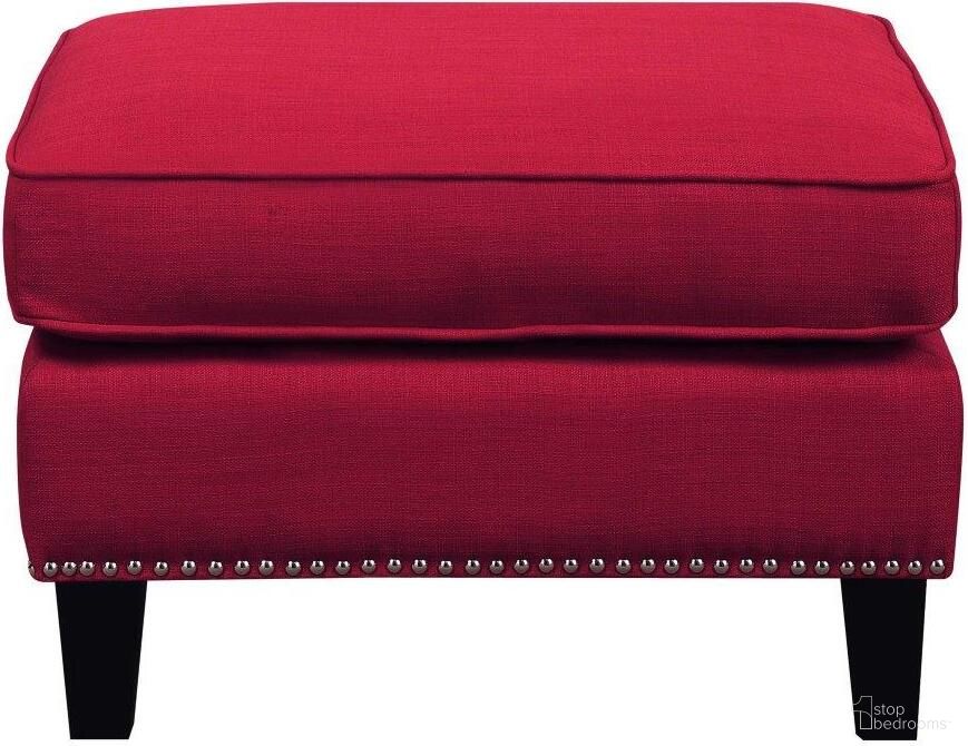 The appearance of Emery Berry Ottoman designed by Picket House in the transitional interior design. This pink piece of furniture was selected by 1StopBedrooms from Emery Collection to add a touch of cosiness and style into your home. Sku: UER084000CA. Material: Wood.