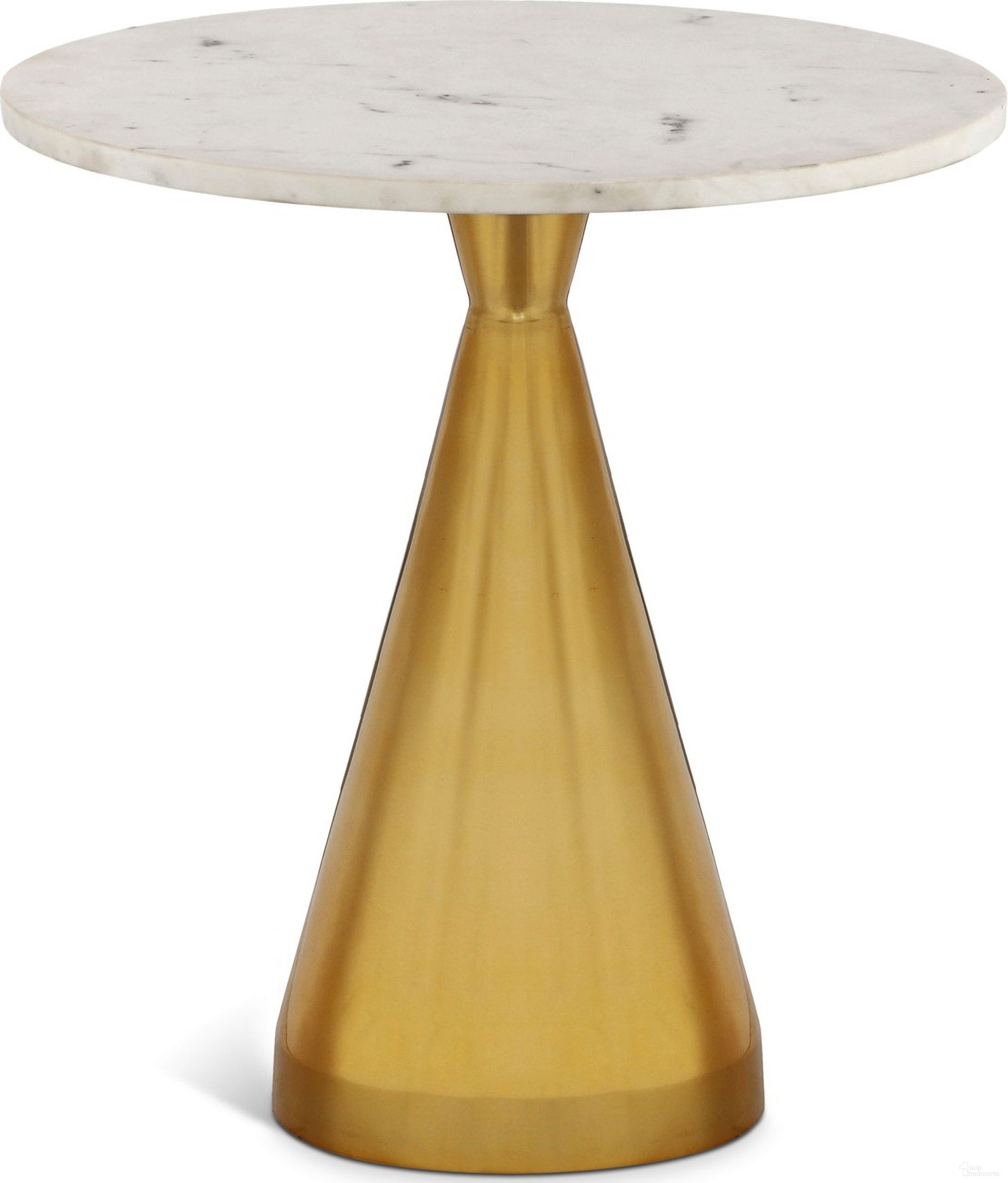 The appearance of Emery Marble End Table In White designed by Meridian in the modern / contemporary interior design. This white piece of furniture was selected by 1StopBedrooms from Emery Collection to add a touch of cosiness and style into your home. Sku: 285-ET Box 1/2 (Marble Top);285-ET Box 2/2 (Base). Material: Stainless Steel.