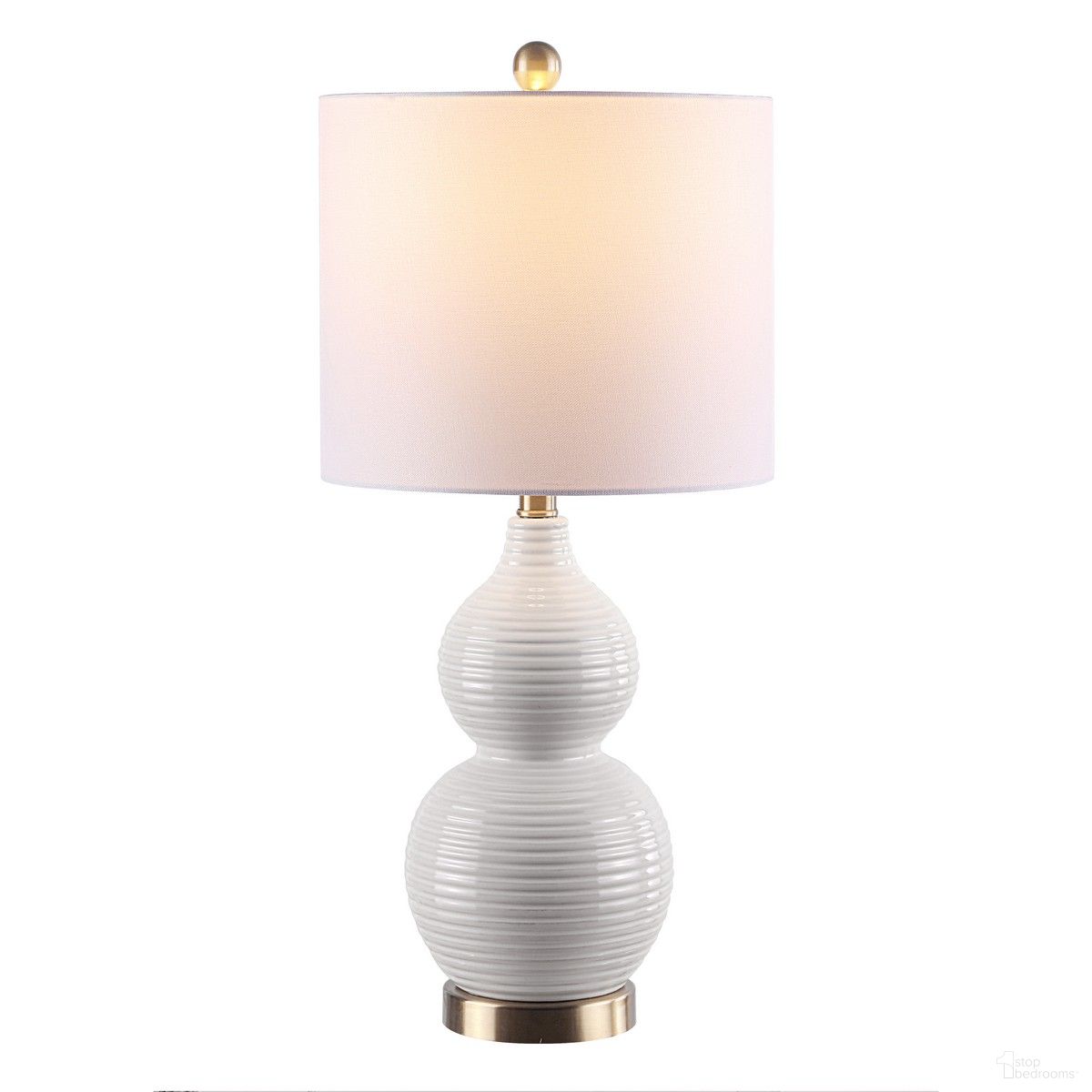 The appearance of Emery Table Lamp in Ivory designed by Safavieh in the modern / contemporary interior design. This ivory piece of furniture  was selected by 1StopBedrooms from Emery Collection to add a touch of cosiness and style into your home. Sku: TBL4281A. Material: Iron.