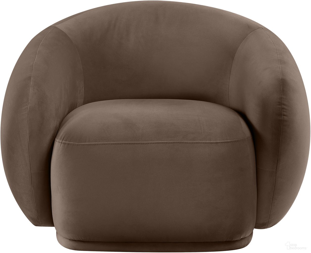 Emery Velvet Chair In Brown Velvet