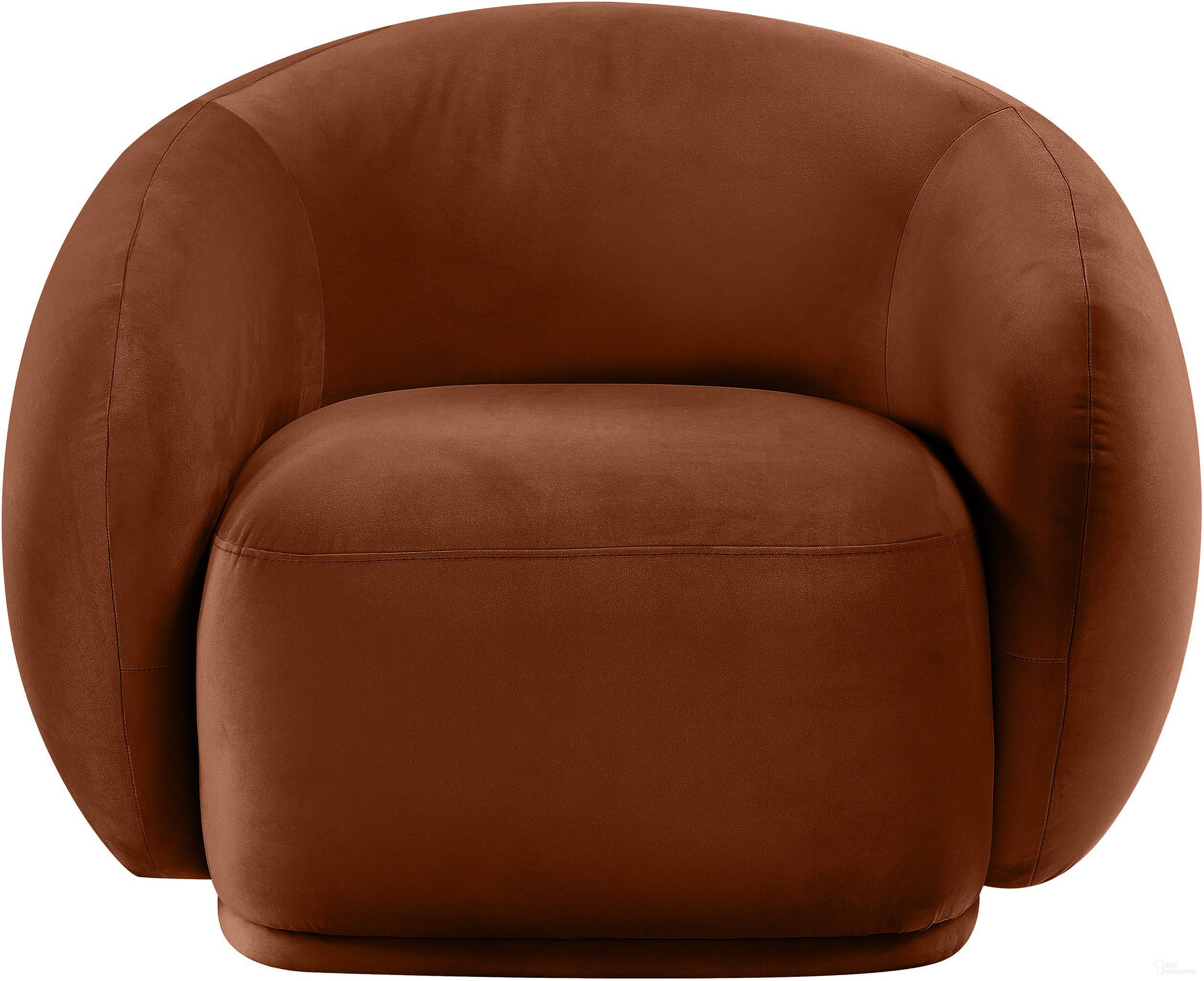 Emery Velvet Chair In Cognac Velvet