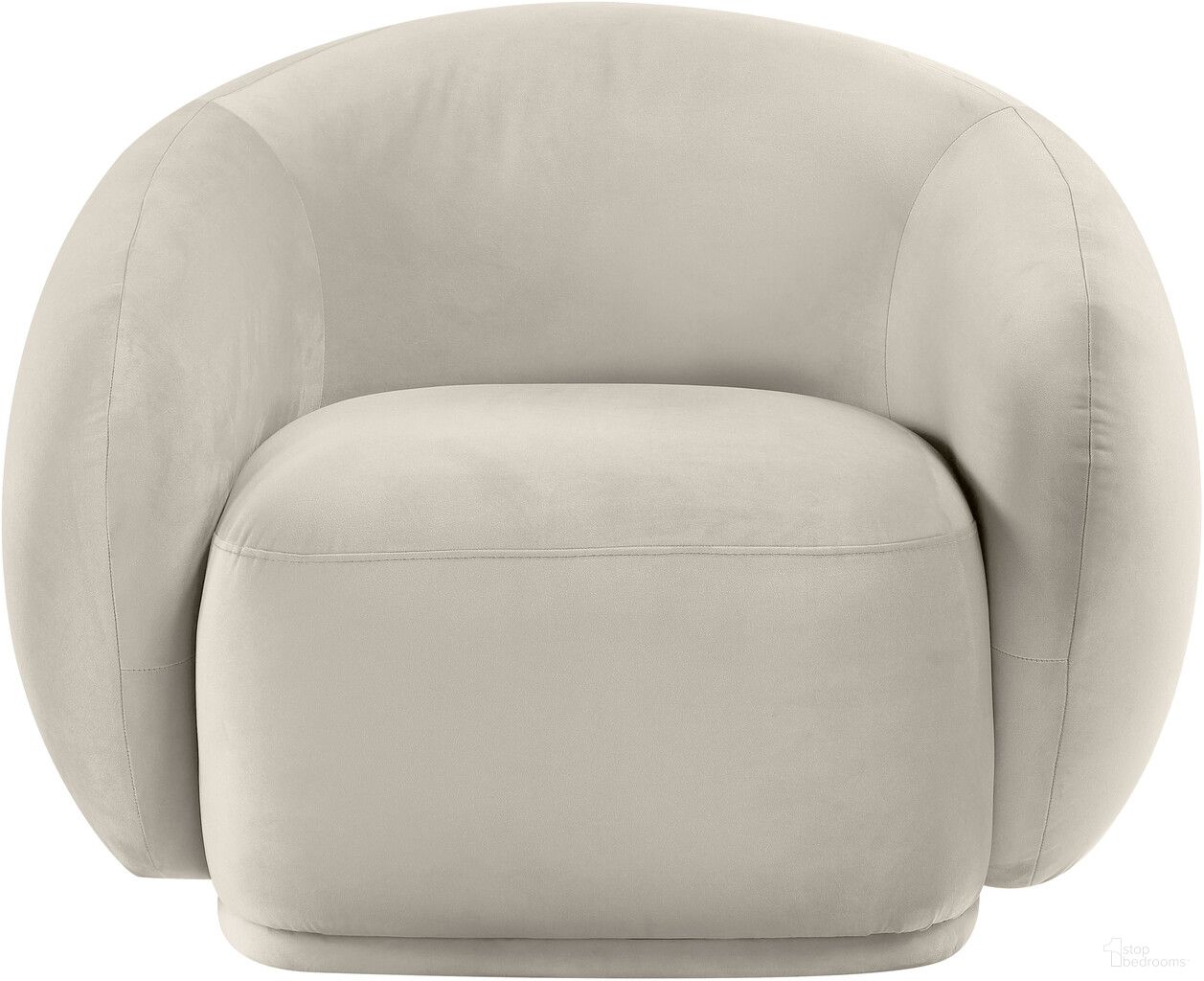 The appearance of Emery Velvet Chair In Cream Velvet designed by Meridian in the modern / contemporary interior design. This cream velvet piece of furniture  was selected by 1StopBedrooms from Emery Collection to add a touch of cosiness and style into your home. Sku: 44044Cream-C. Material: Velvet.