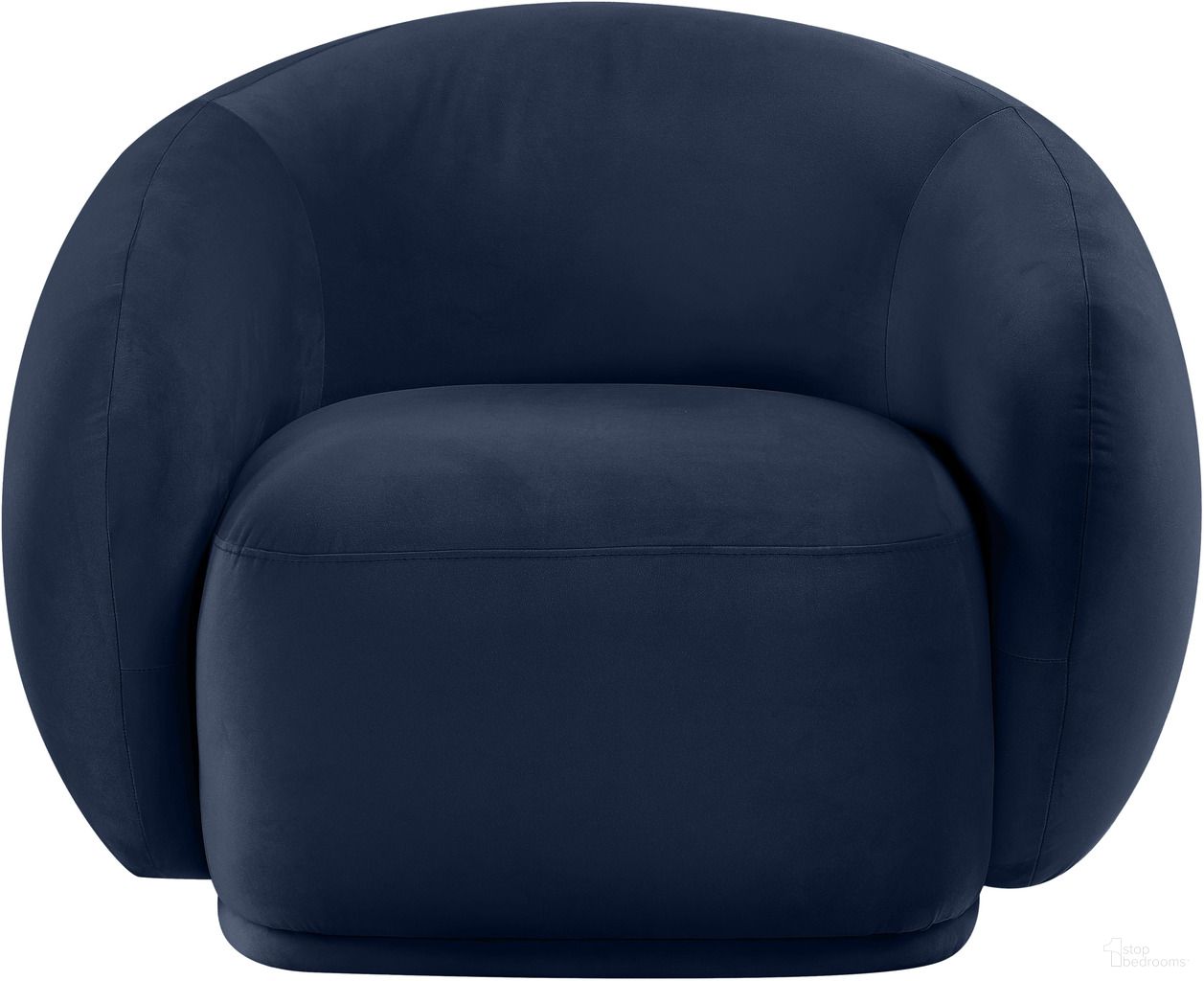 The appearance of Emery Velvet Chair In Navy Velvet designed by Meridian in the modern / contemporary interior design. This navy velvet piece of furniture  was selected by 1StopBedrooms from Emery Collection to add a touch of cosiness and style into your home. Sku: 44044Navy-C. Material: Velvet.