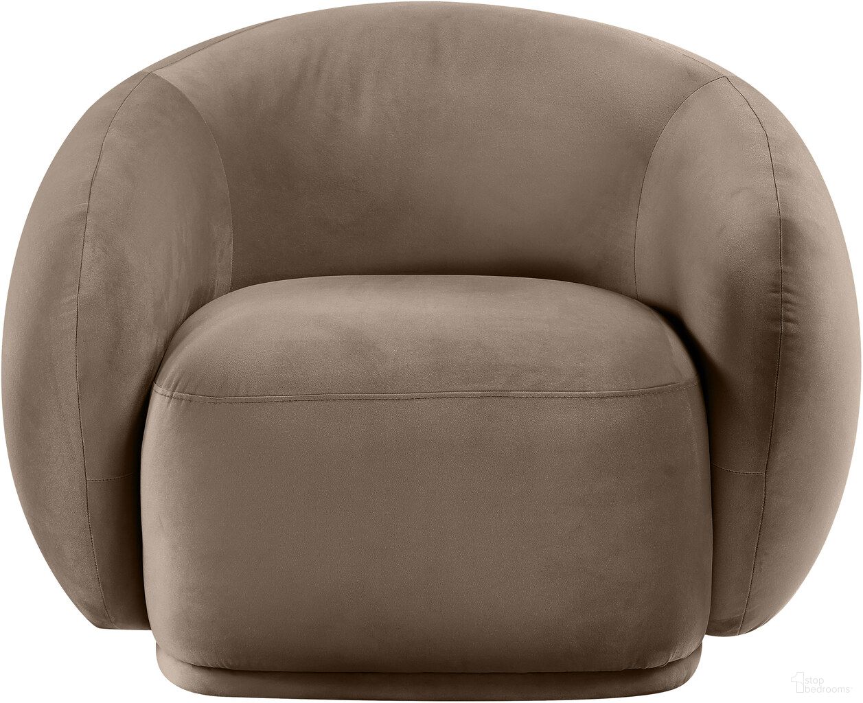 The appearance of Emery Velvet Chair In Taupe designed by Meridian in the modern / contemporary interior design. This taupe piece of furniture was selected by 1StopBedrooms from Emery Collection to add a touch of cosiness and style into your home. Sku: 44044Taupe-C. Material: Velvet.