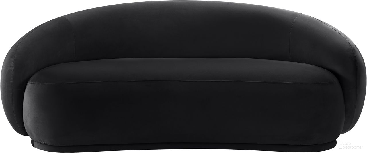 The appearance of Emery Velvet Loveseat In Black Velvet designed by Meridian in the modern / contemporary interior design. This black velvet piece of furniture  was selected by 1StopBedrooms from Emery Collection to add a touch of cosiness and style into your home. Sku: 44044Black-L. Material: Velvet.