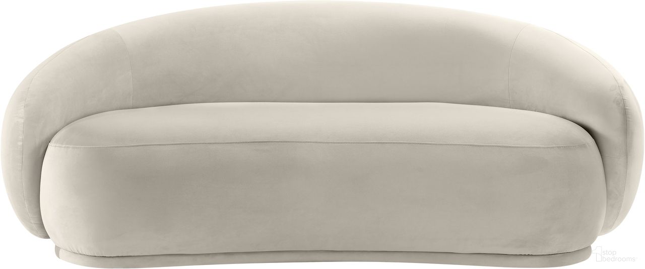The appearance of Emery Velvet Loveseat In Cream Velvet designed by Meridian in the modern / contemporary interior design. This cream velvet piece of furniture was selected by 1StopBedrooms from Emery Collection to add a touch of cosiness and style into your home. Sku: 44044Cream-L. Material: Velvet.