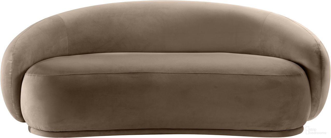 The appearance of Emery Velvet Loveseat In Taupe designed by Meridian in the modern / contemporary interior design. This taupe piece of furniture was selected by 1StopBedrooms from Emery Collection to add a touch of cosiness and style into your home. Sku: 44044Taupe-L. Material: Velvet.
