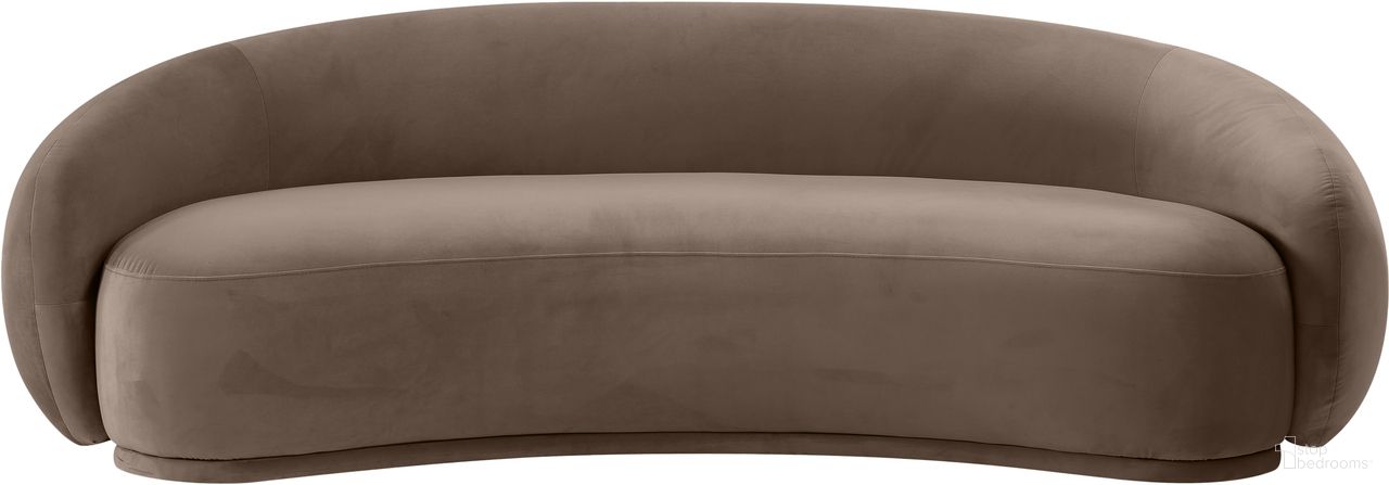 Emery Velvet Sofa In Brown Velvet