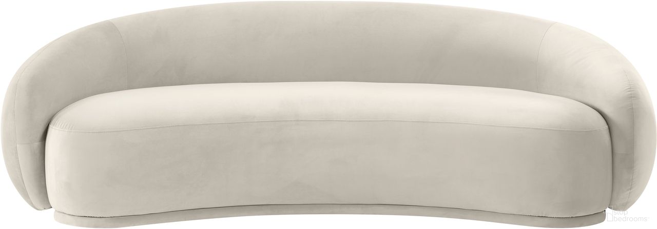 The appearance of Emery Velvet Sofa In Cream Velvet designed by Meridian in the modern / contemporary interior design. This cream velvet piece of furniture  was selected by 1StopBedrooms from Emery Collection to add a touch of cosiness and style into your home. Sku: 44044Cream-S. Material: Velvet.