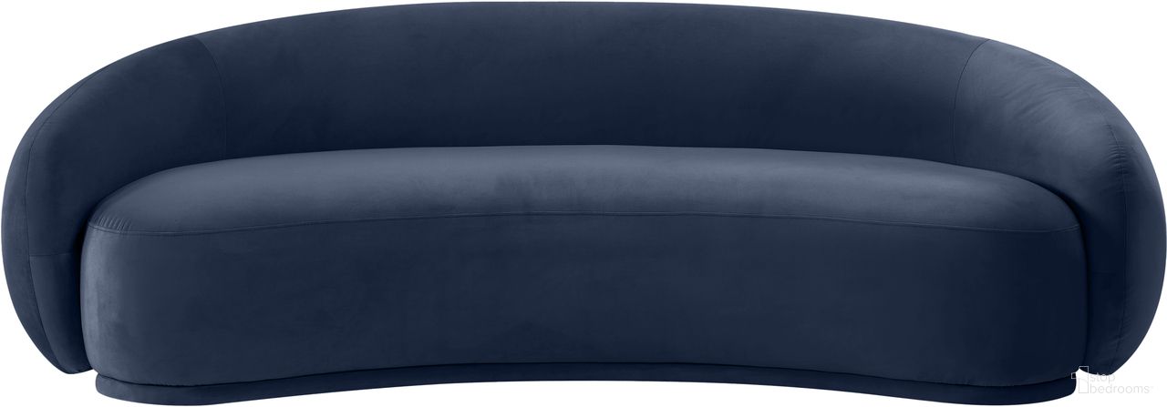 The appearance of Emery Velvet Sofa In Navy Velvet designed by Meridian in the modern / contemporary interior design. This navy velvet piece of furniture  was selected by 1StopBedrooms from Emery Collection to add a touch of cosiness and style into your home. Sku: 44044Navy-S. Material: Velvet.