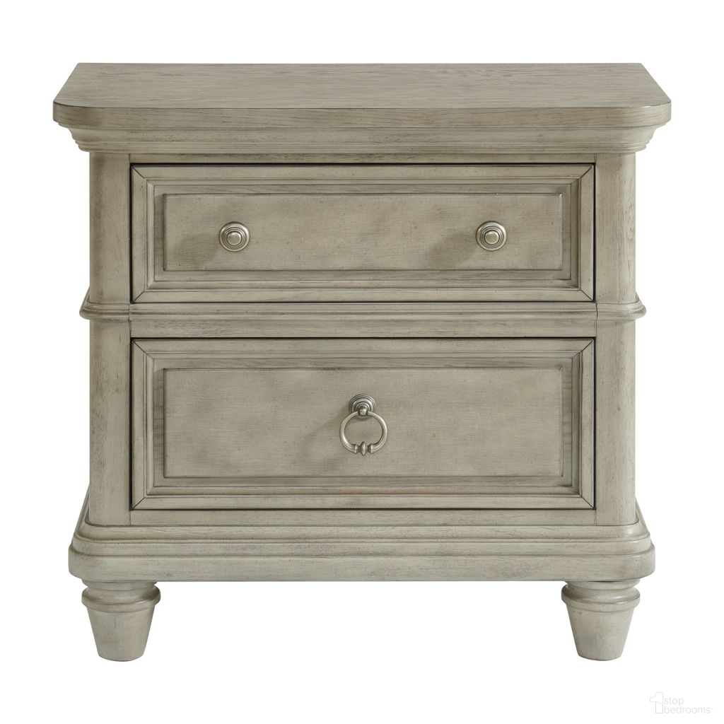 The appearance of Emiko 2-Drawer Nightstand with USB In Light Grey designed by Picket House in the traditional interior design. This light grey piece of furniture  was selected by 1StopBedrooms from Emiko Collection to add a touch of cosiness and style into your home. Sku: B-11360-3-NS. Material: Oak.