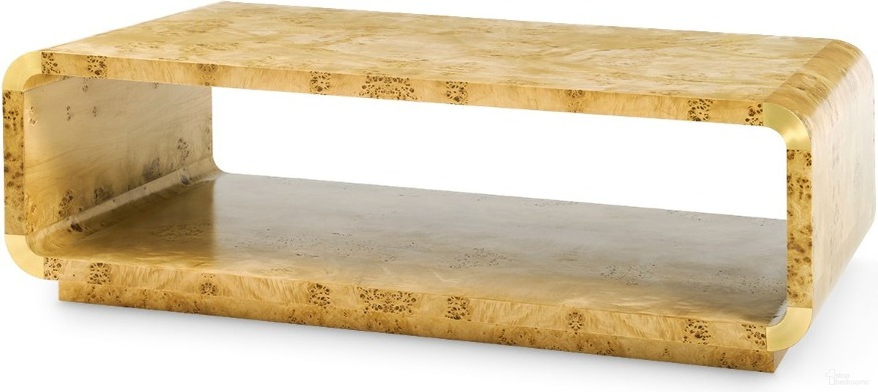 The appearance of Emil Coffee Table In Burl designed by Villa & House in the transitional interior design. This burl piece of furniture was selected by 1StopBedrooms from Emil Collection to add a touch of cosiness and style into your home. Sku: EMI-300-24. Material: Wood.