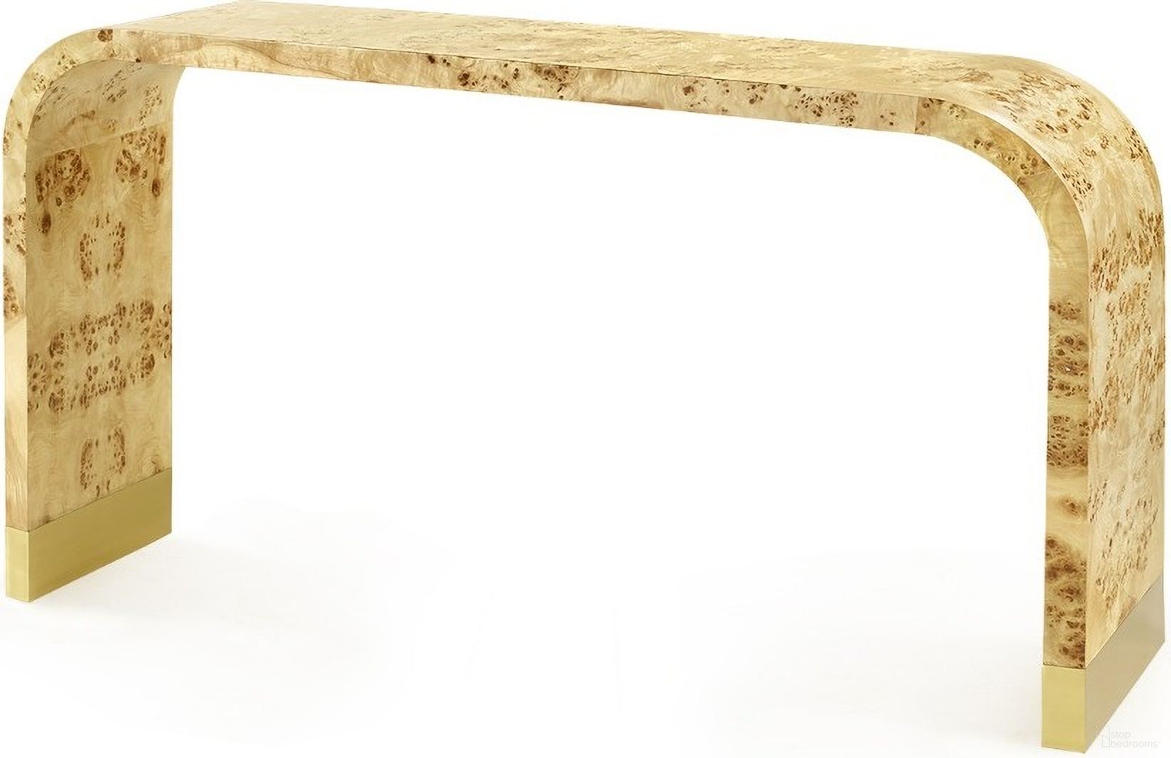 The appearance of Emil Console In Burl designed by Villa & House in the transitional interior design. This burl piece of furniture was selected by 1StopBedrooms from Emil Collection to add a touch of cosiness and style into your home. Sku: EMI-400-24. Material: Wood.