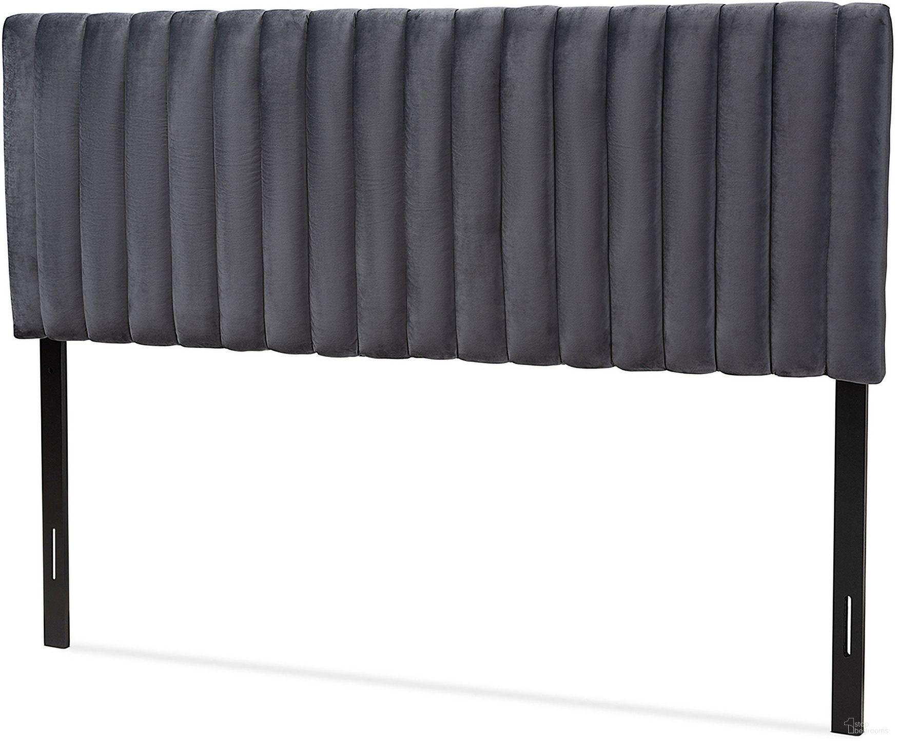 The appearance of Emile Velvet Fabric Upholstered and Wood King Headboard In Grey and Dark Brown designed by Baxton Studio in the modern / contemporary interior design. This grey and dark brown piece of furniture  was selected by 1StopBedrooms from Emile Collection to add a touch of cosiness and style into your home. Sku: Emile-Grey Velvet-HB-King. Bed Size: King. Material: MDF.
