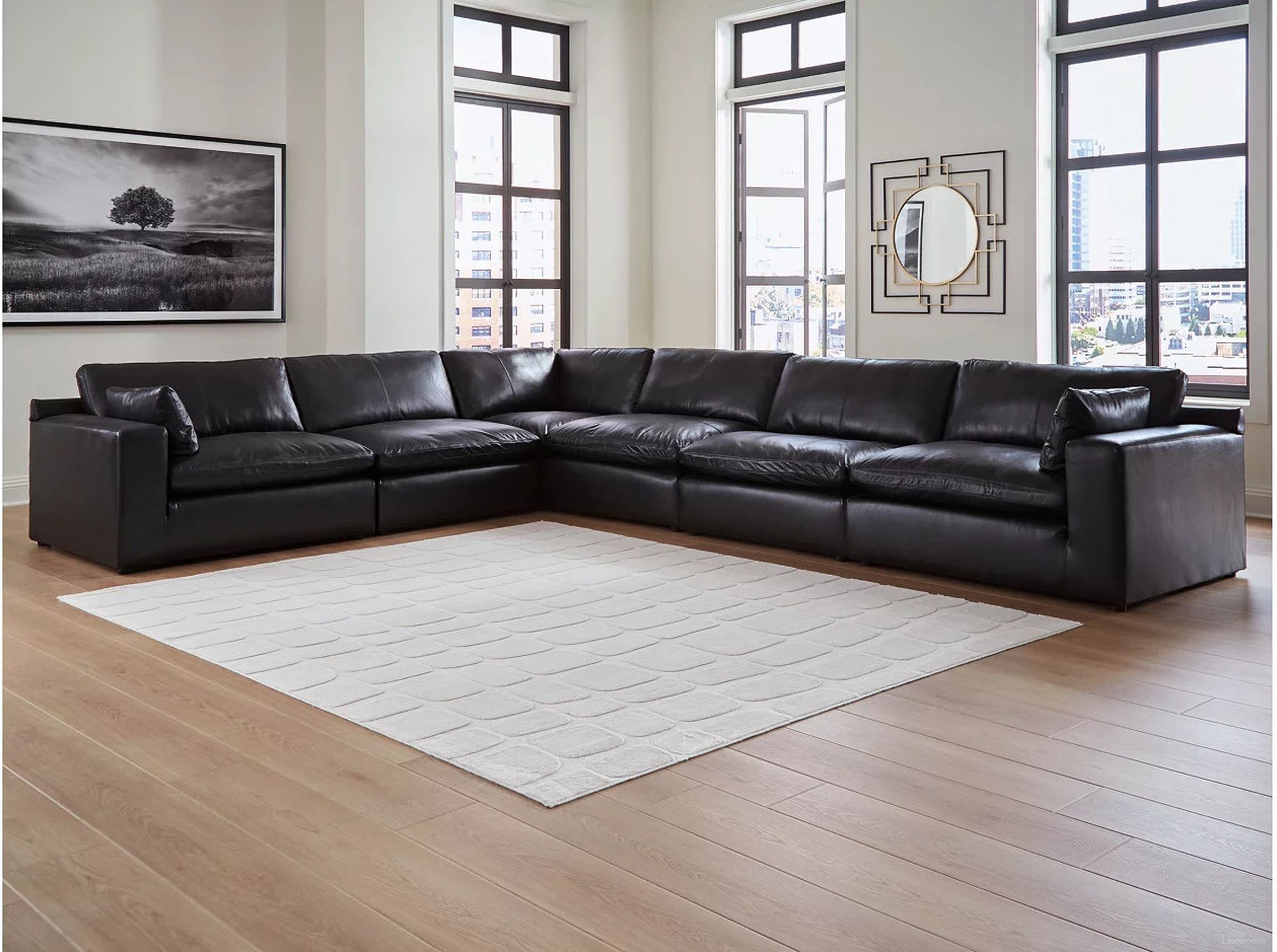Emilia 6-Piece Sectional In Black