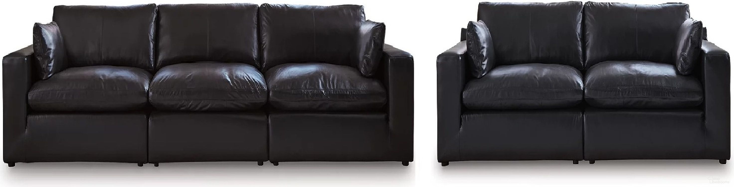 The appearance of Emilia Living Room Set In Black designed by Signature Design by Ashley in the modern / contemporary interior design. This black piece of furniture was selected by 1StopBedrooms from Emilia Collection to add a touch of cosiness and style into your home. Sku: 3090246;3090264;3090265;3090264;3090265. Material: Faux Leather.