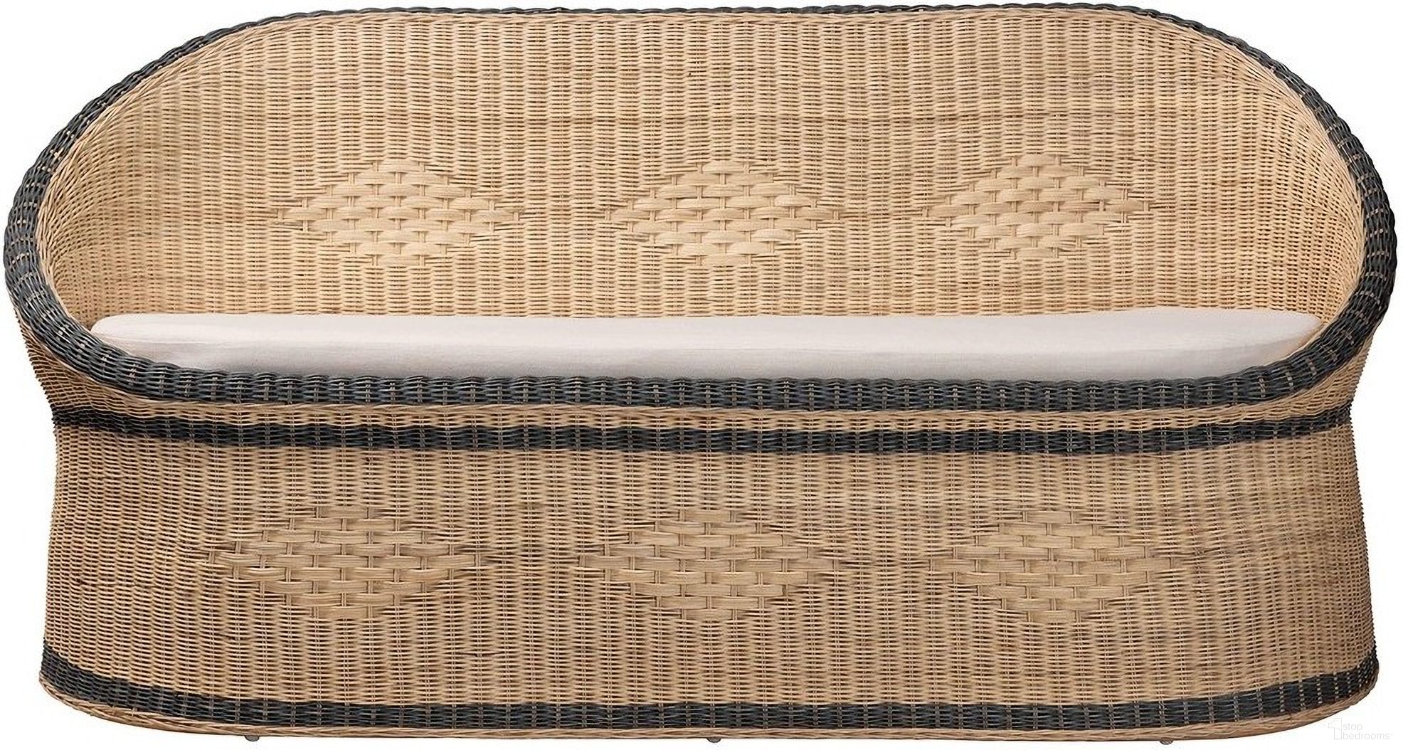 The appearance of Emiliana Natural Rattan Loveseat In Natural Brown and Black designed by Baxton Studio in the bohemian interior design. This natural brown and black piece of furniture  was selected by 1StopBedrooms from Emiliana Collection to add a touch of cosiness and style into your home. Sku: Emiliana-Natural-Rattan-Cushion-LS. Material: Natural Rattan.