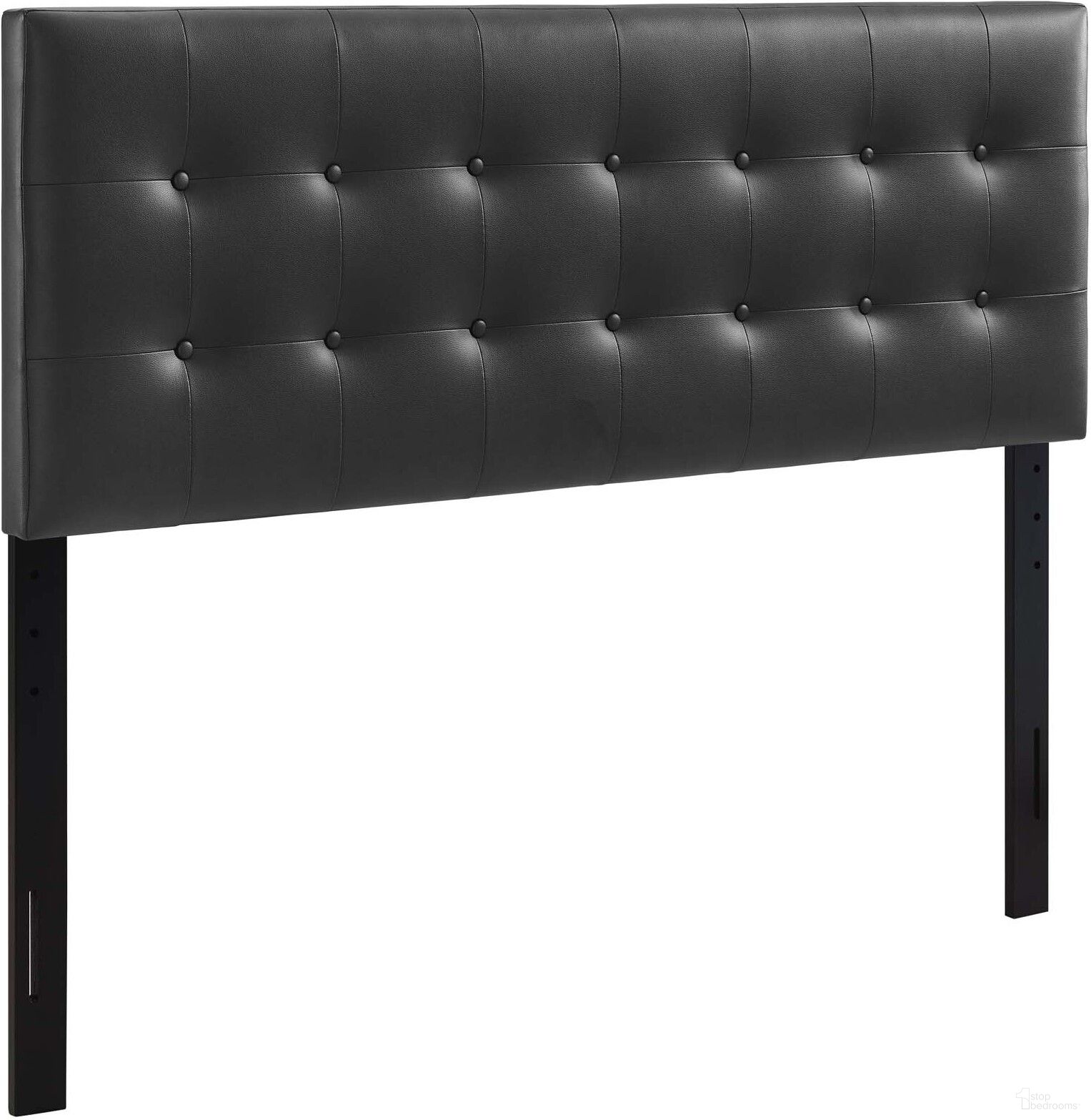 Emily Black Full Upholstered Vinyl Headboard