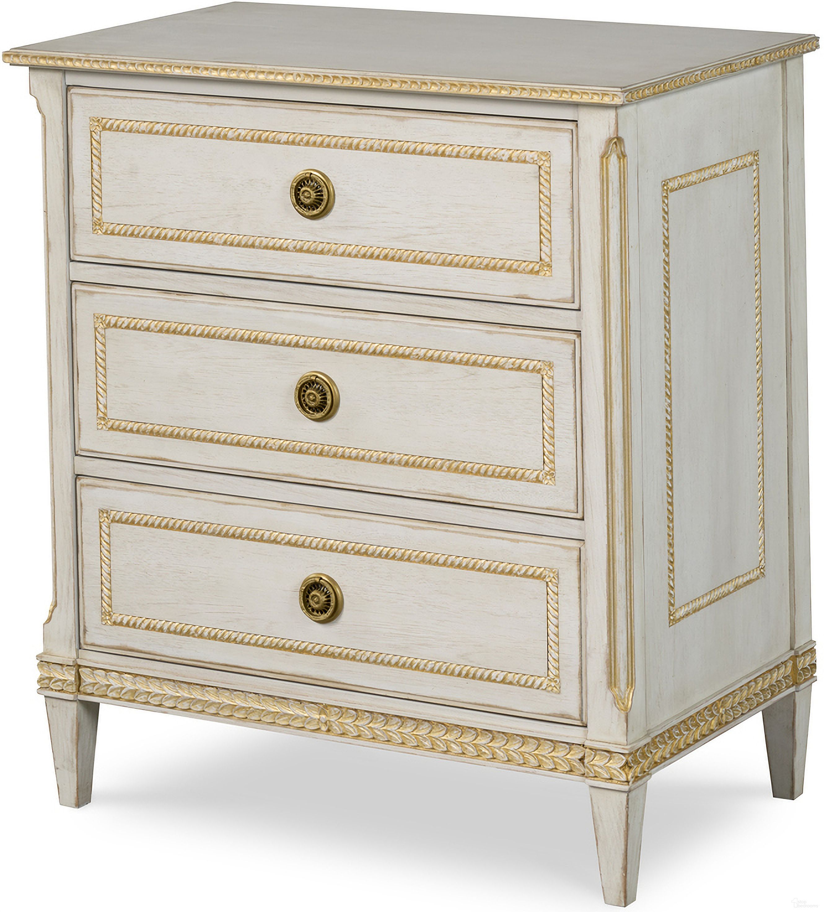 The appearance of Emily Nightstand In White Wash designed by Century Furniture in the rustic / southwestern interior design. This white wash piece of furniture was selected by 1StopBedrooms from Monarch Collection to add a touch of cosiness and style into your home. Sku: MN5880. Material: Acacia Wood.