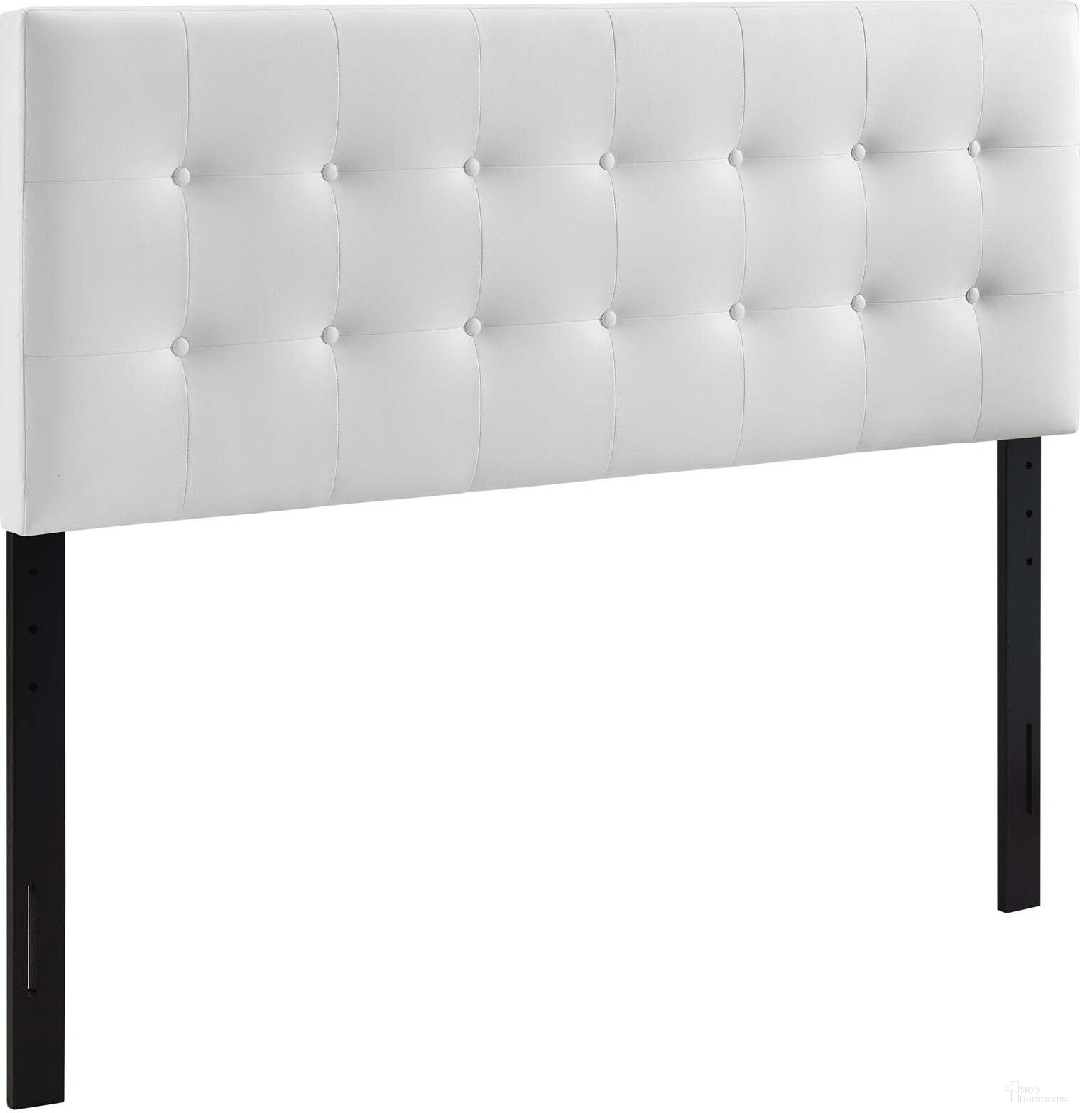 The appearance of Emily White Full Upholstered Vinyl Headboard designed by Modway in the modern / contemporary interior design. This white piece of furniture  was selected by 1StopBedrooms from Emily Collection to add a touch of cosiness and style into your home. Sku: MOD-5173-WHI. Bed Size: Full. Material: MDF.