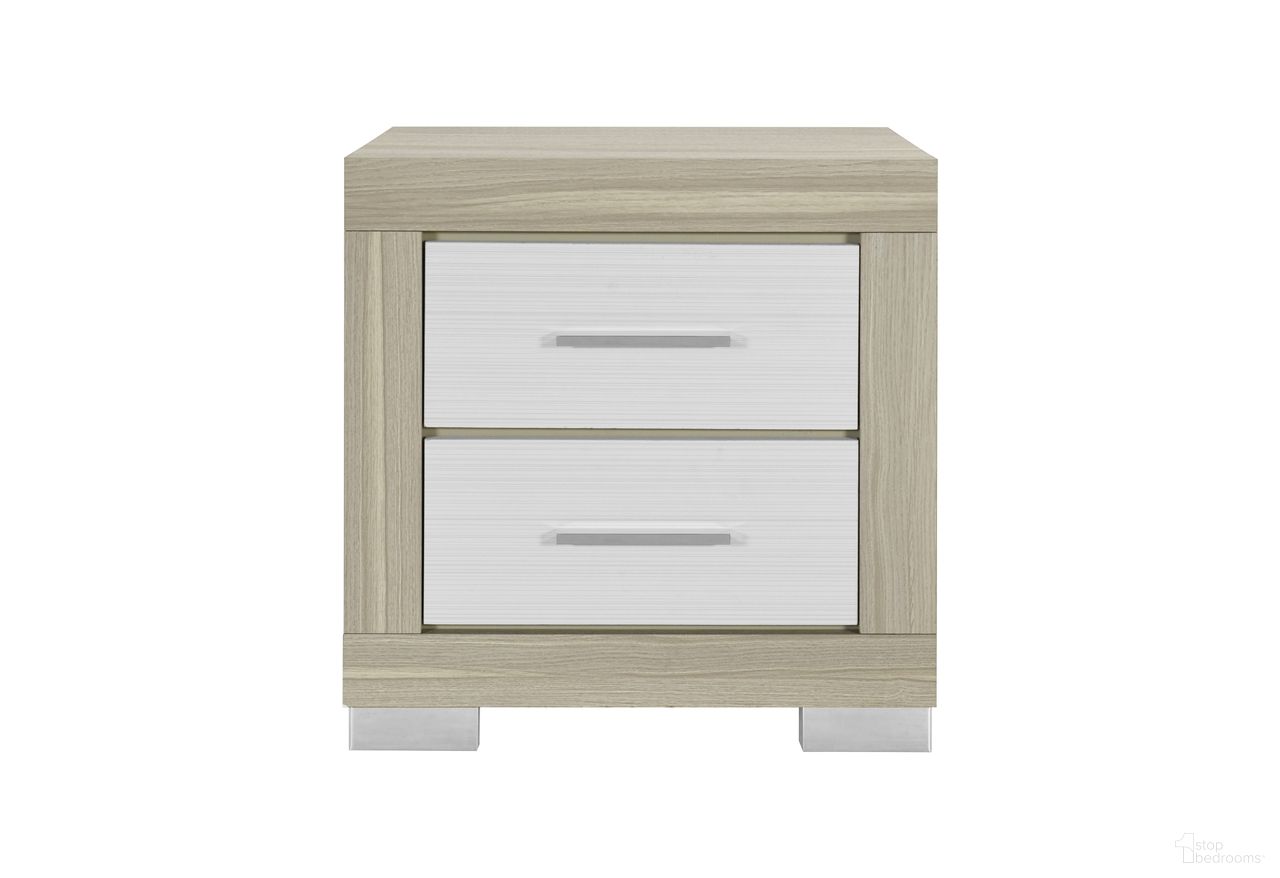 The appearance of Emma Nightstand In Natural and White designed by Global Furniture USA in the modern / contemporary interior design. This natural/white piece of furniture was selected by 1StopBedrooms from Emma Collection to add a touch of cosiness and style into your home. Sku: EMMA-NATURAL/WHITE-NS. Material: Chip Board.