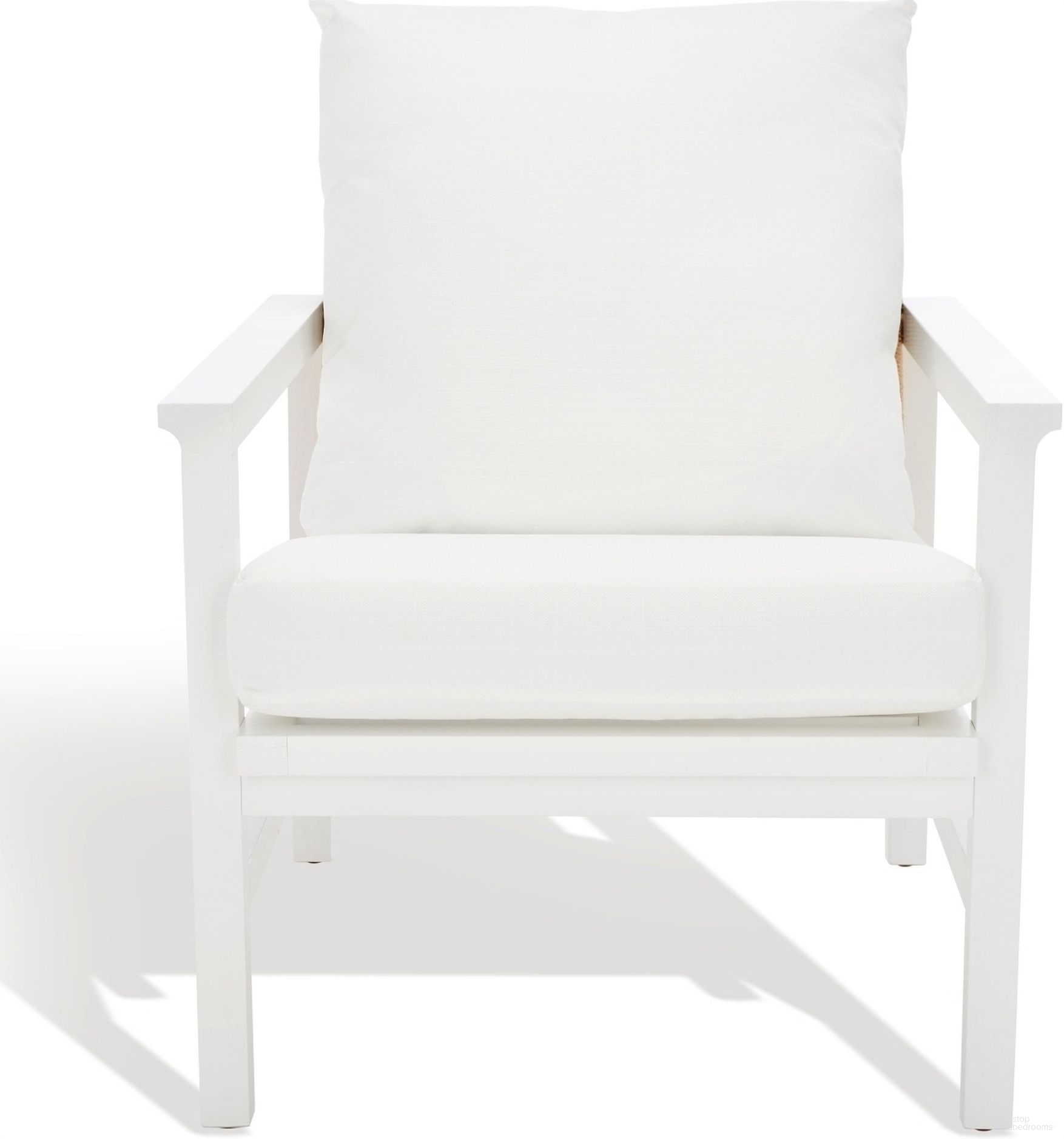 Emmalee Cord Back Accent Chair In White and Natural